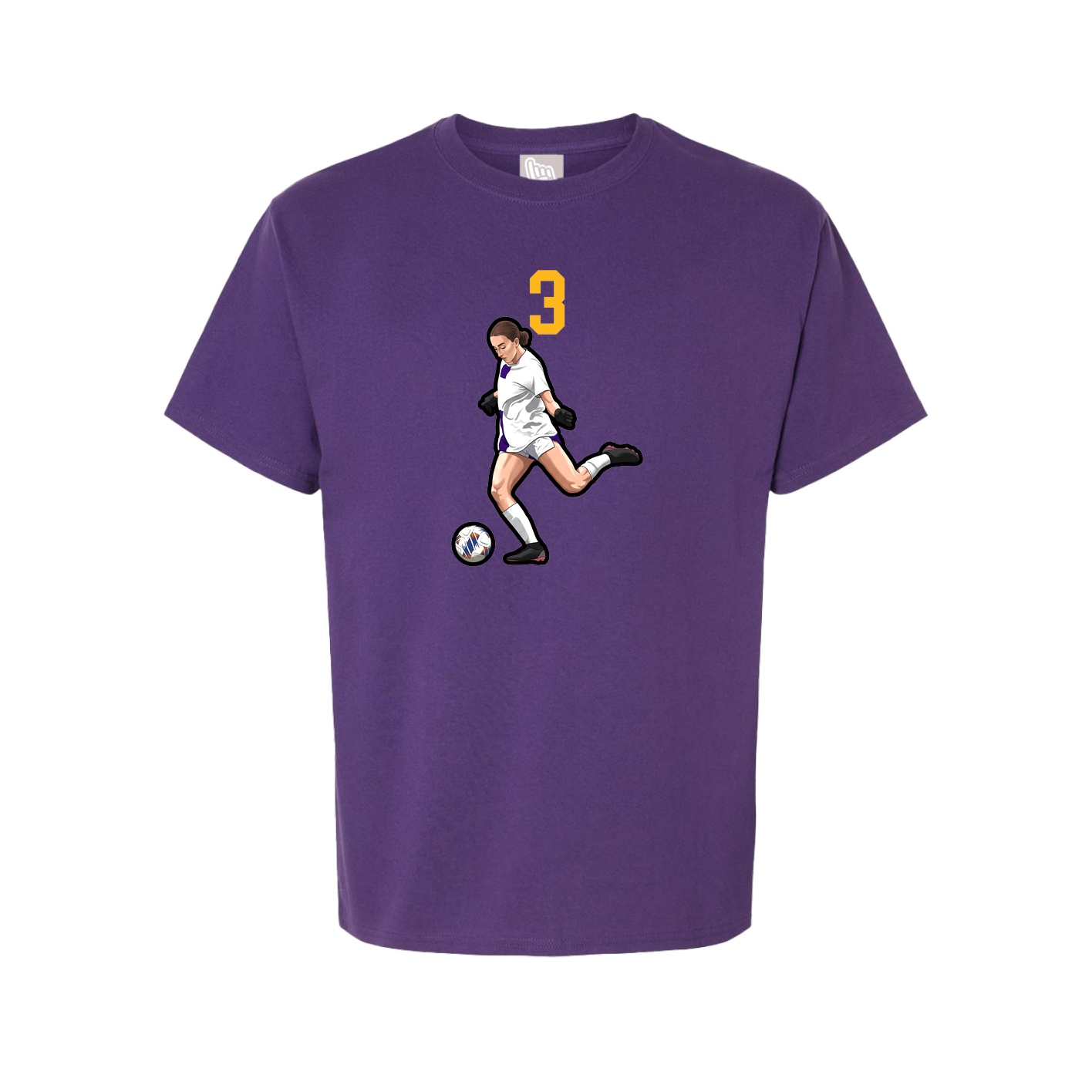 Youth Tee — Number Top in Purple