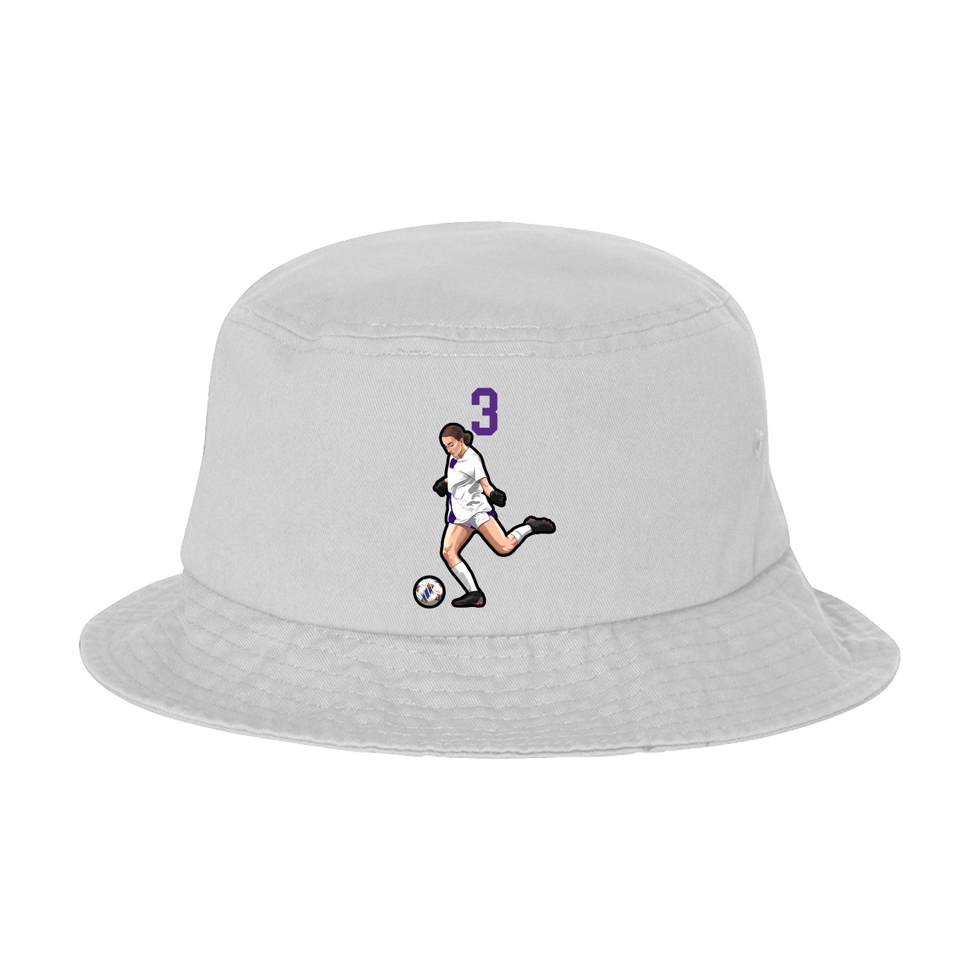Bucket Cap — Number Top in White