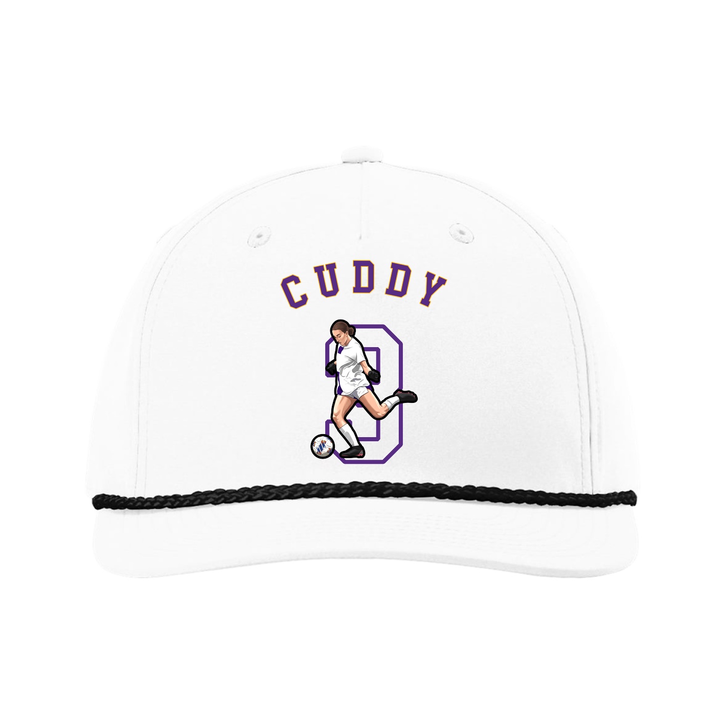 Five-Panel Classic Rope Cap — Shirsey Arch in White