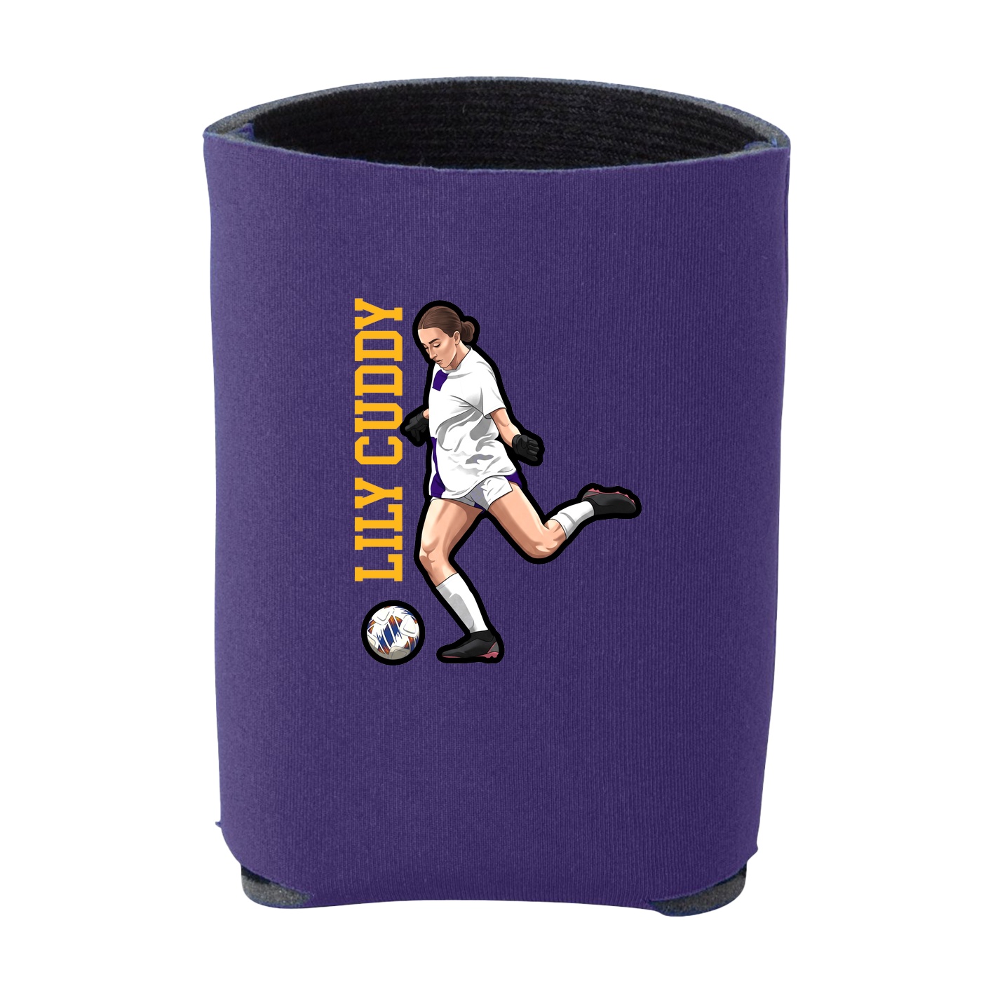 Can Holder — Name Vertical in Purple
