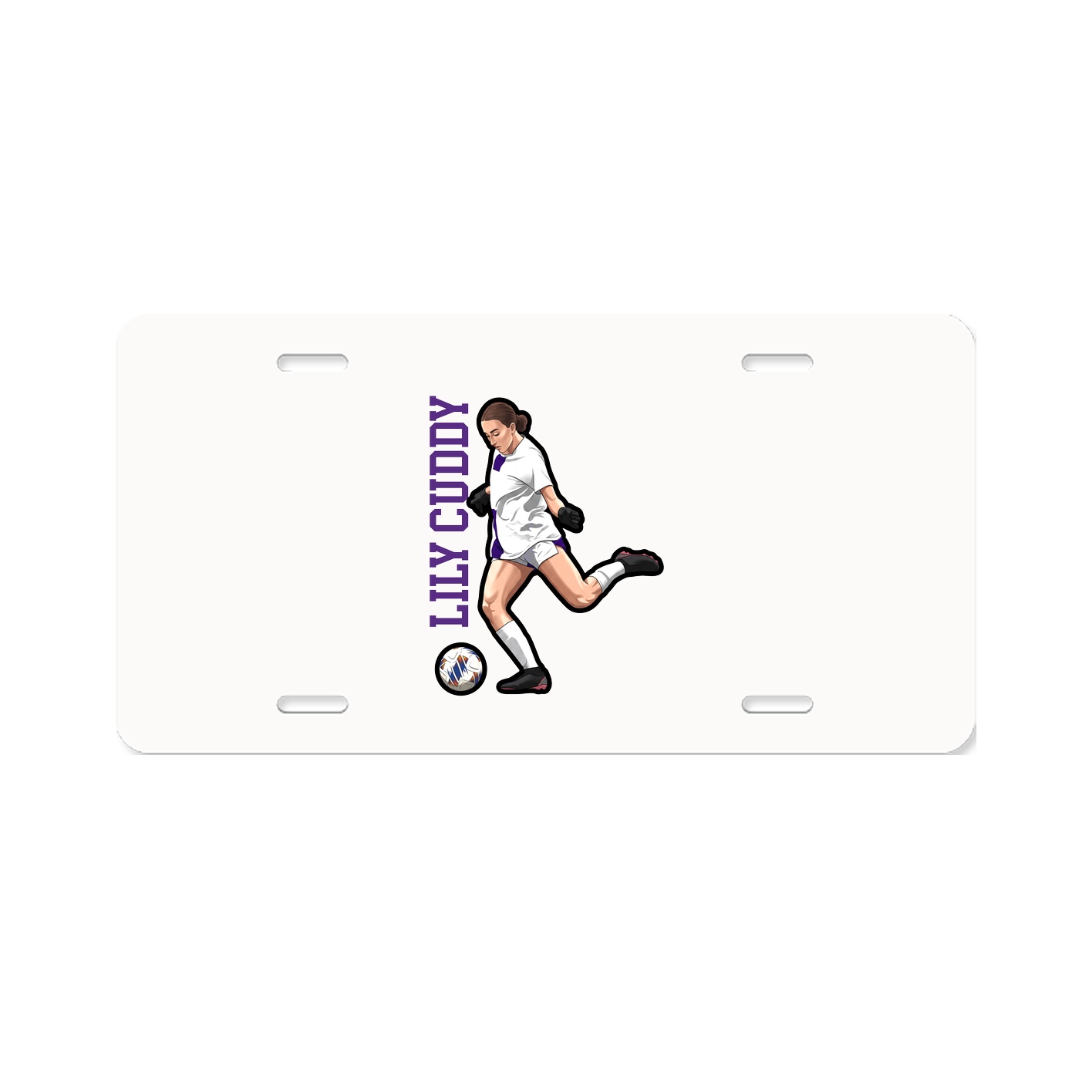 License Plate — Name Vertical in Classic