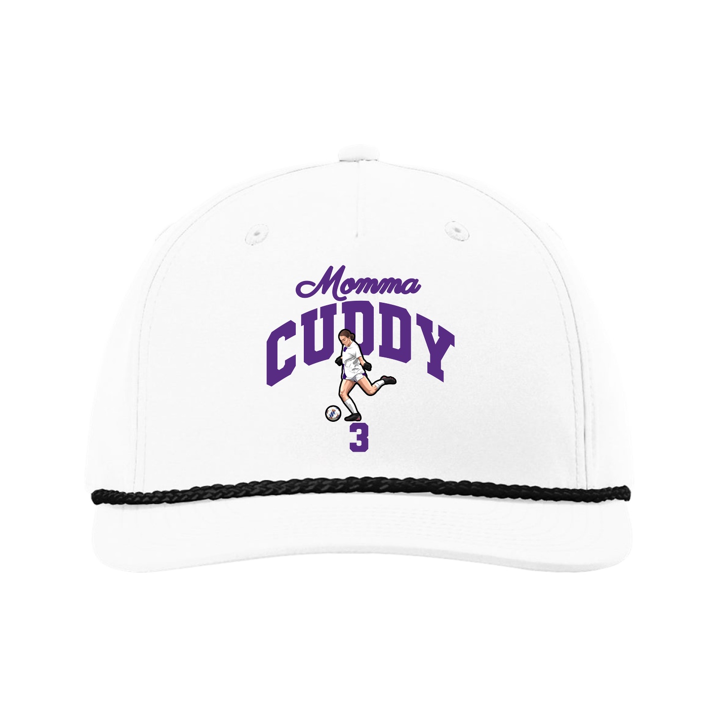 Five-Panel Classic Rope Cap — Mothers Day Arch in White