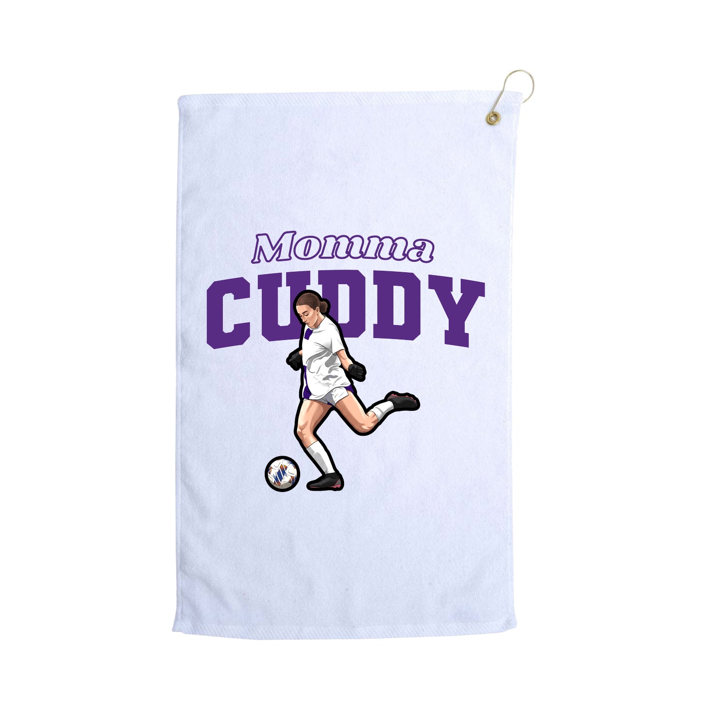 Golf Towel — Mothers Day Block in White