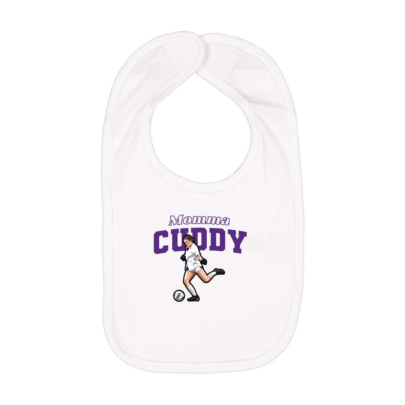 Infant Bib — Mothers Day Block in White
