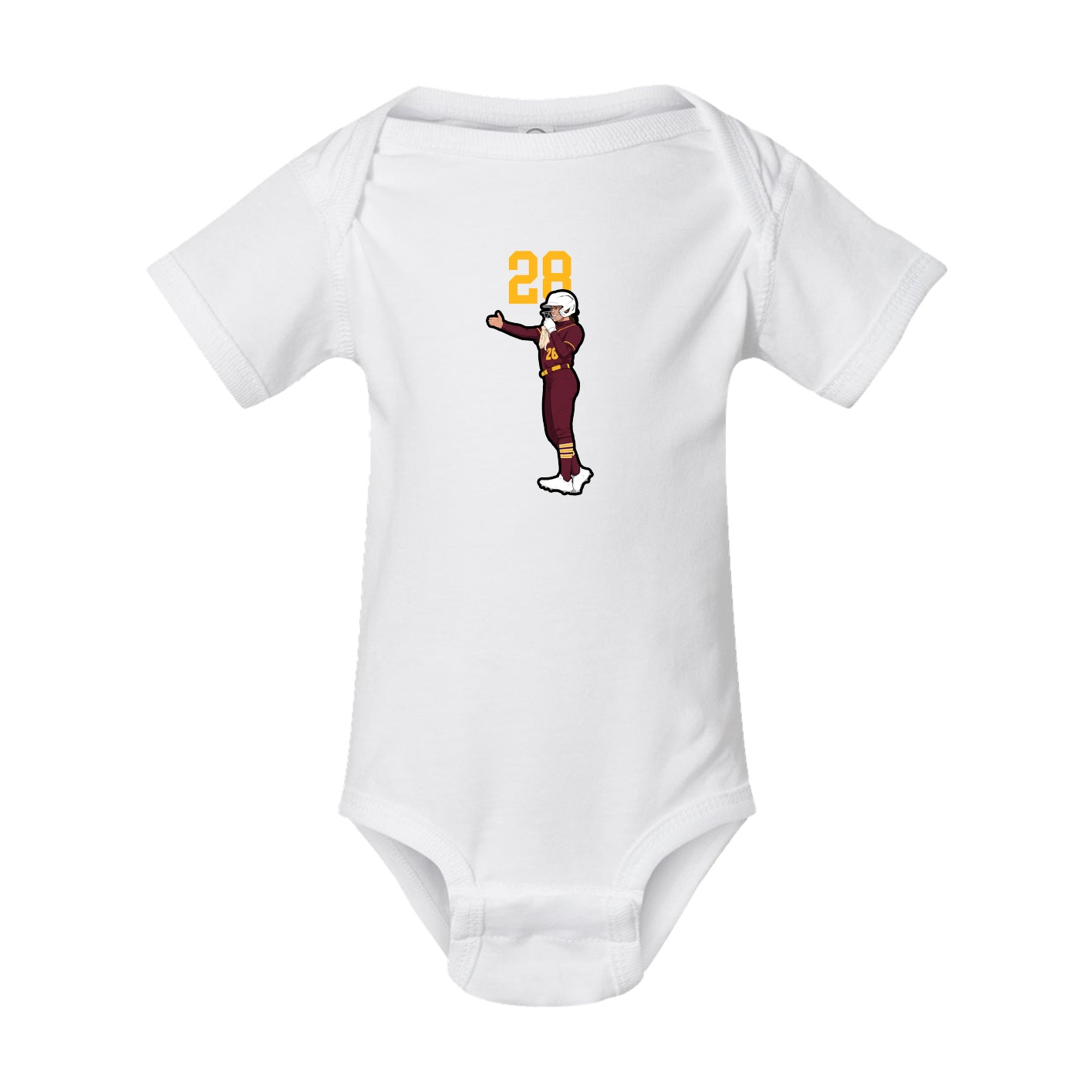 Baby Onesie — Number Top in White