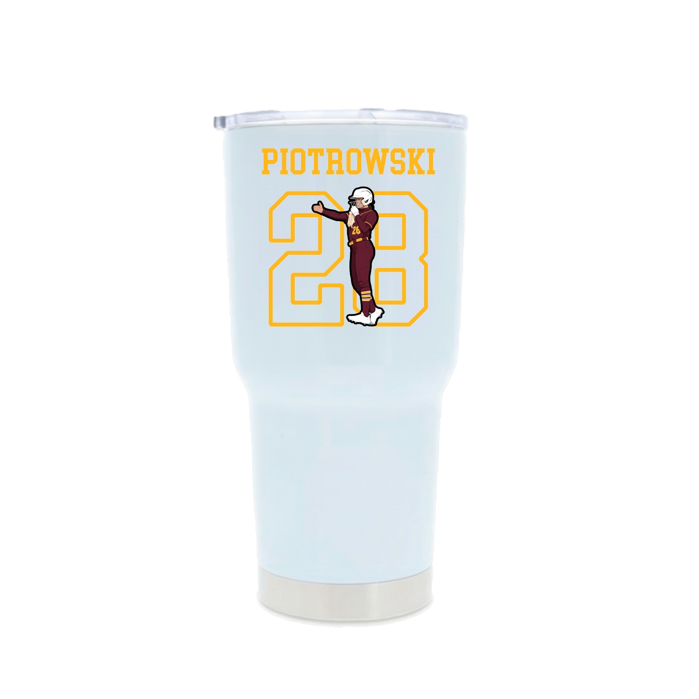 30oz Stainless Steel Tumbler — Shirsey in White