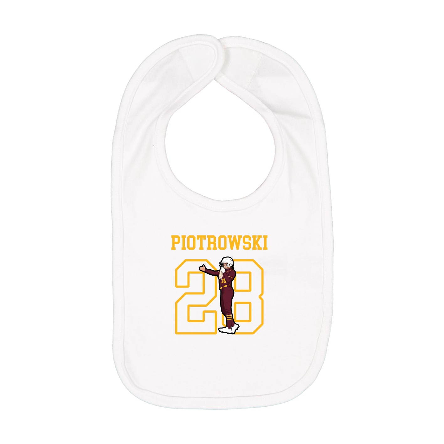 Infant Bib — Shirsey in White