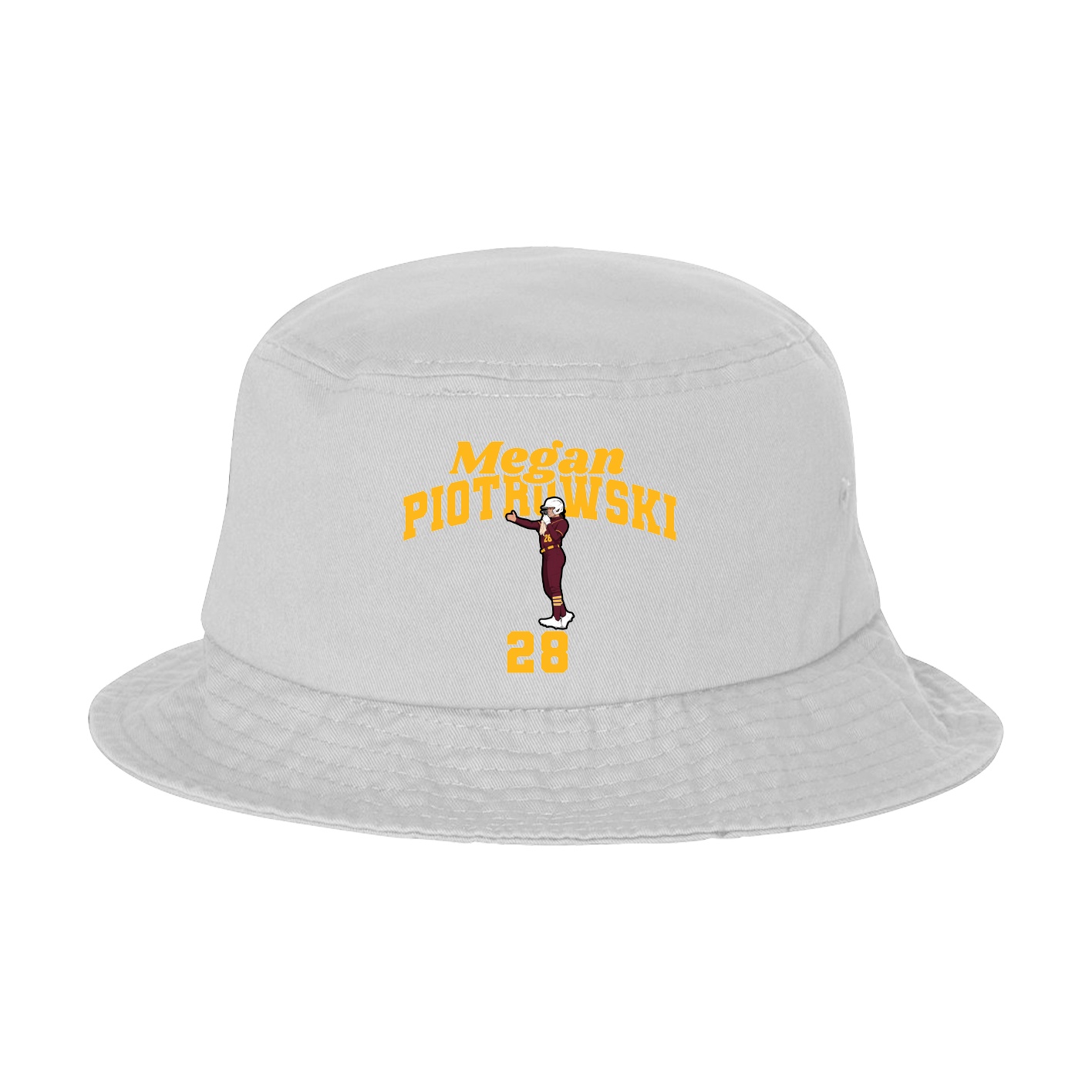 Bucket Cap — Signature Arch in White