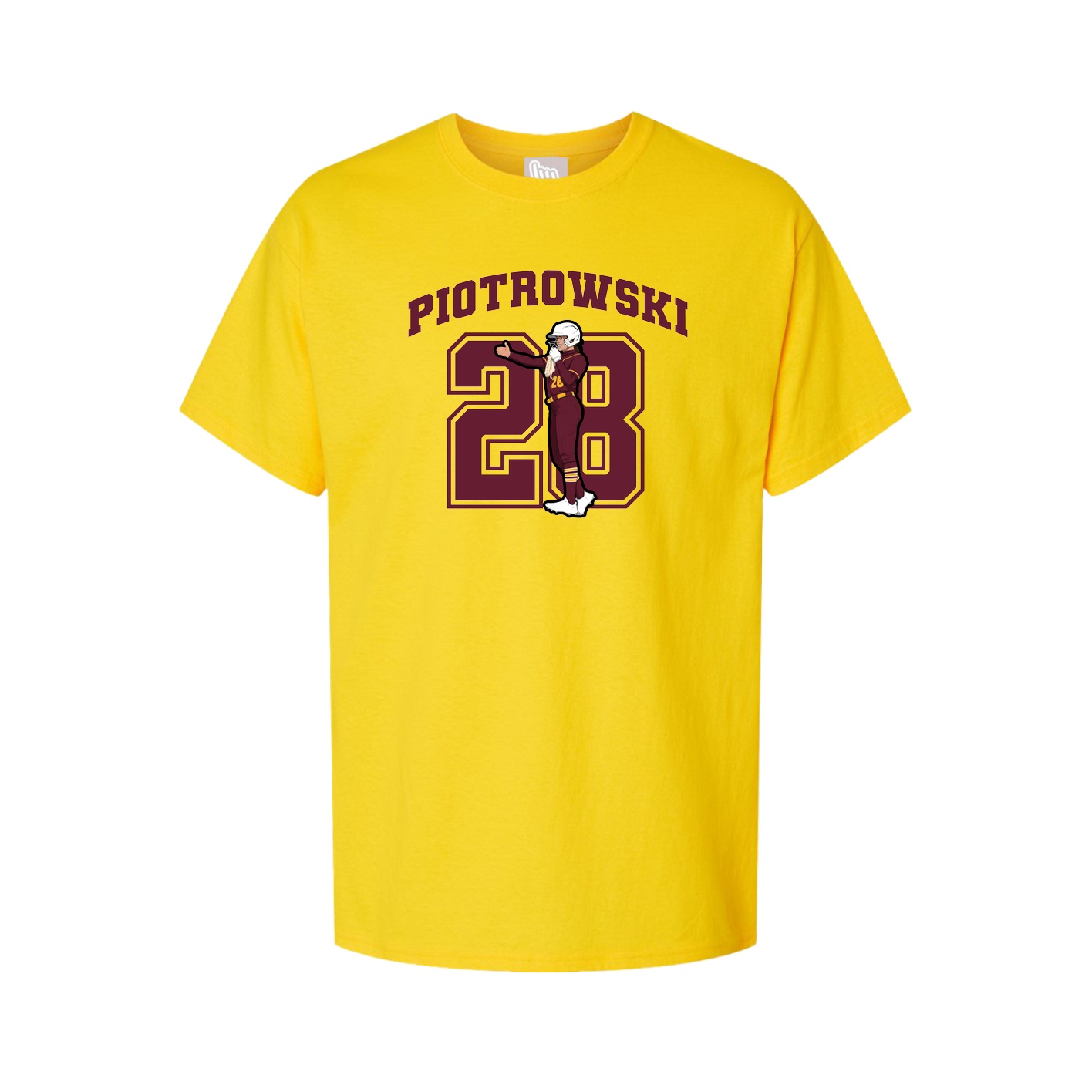 Youth Tee — Number in Gold
