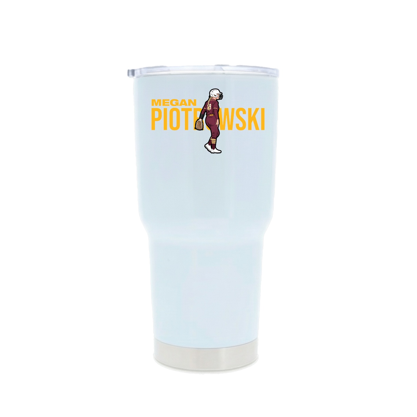 30oz Stainless Steel Tumbler — Player Name in White
