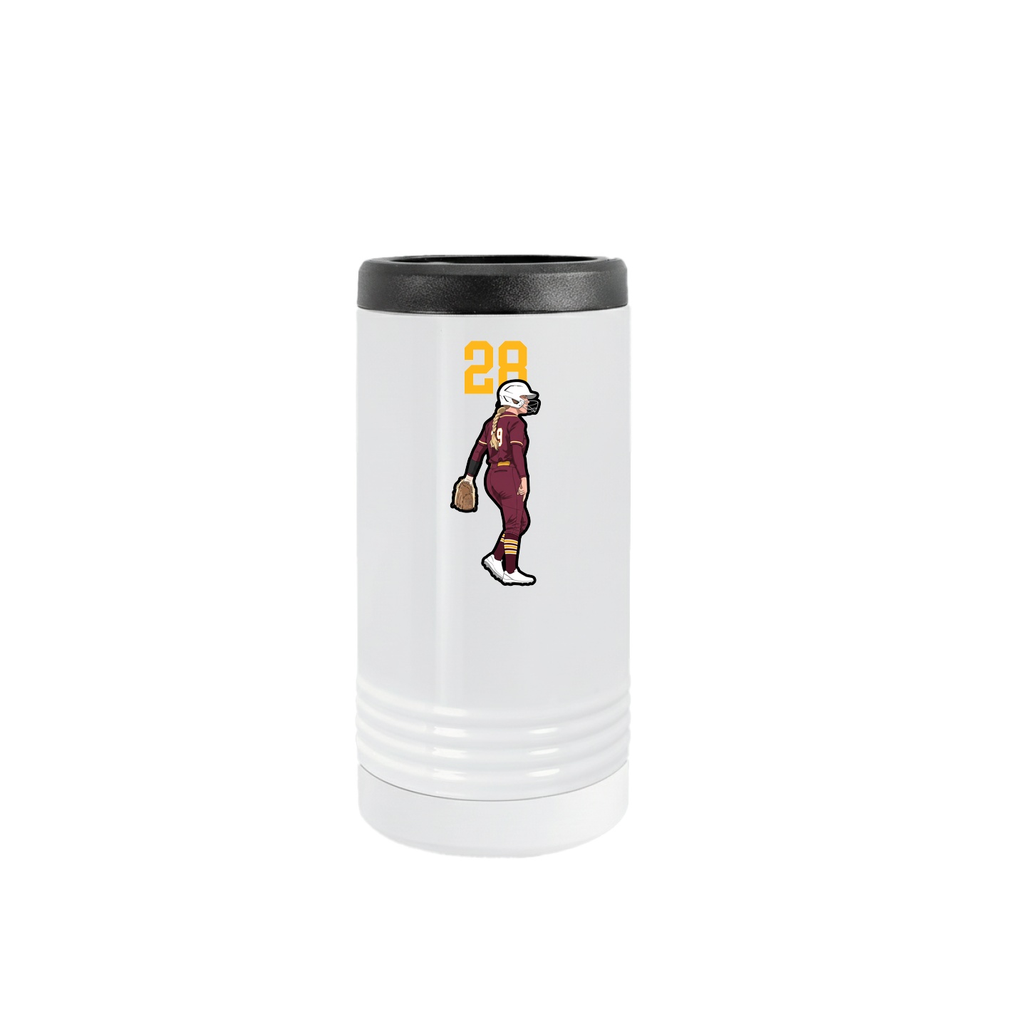 Slim Beverage Holder — Number Top in White
