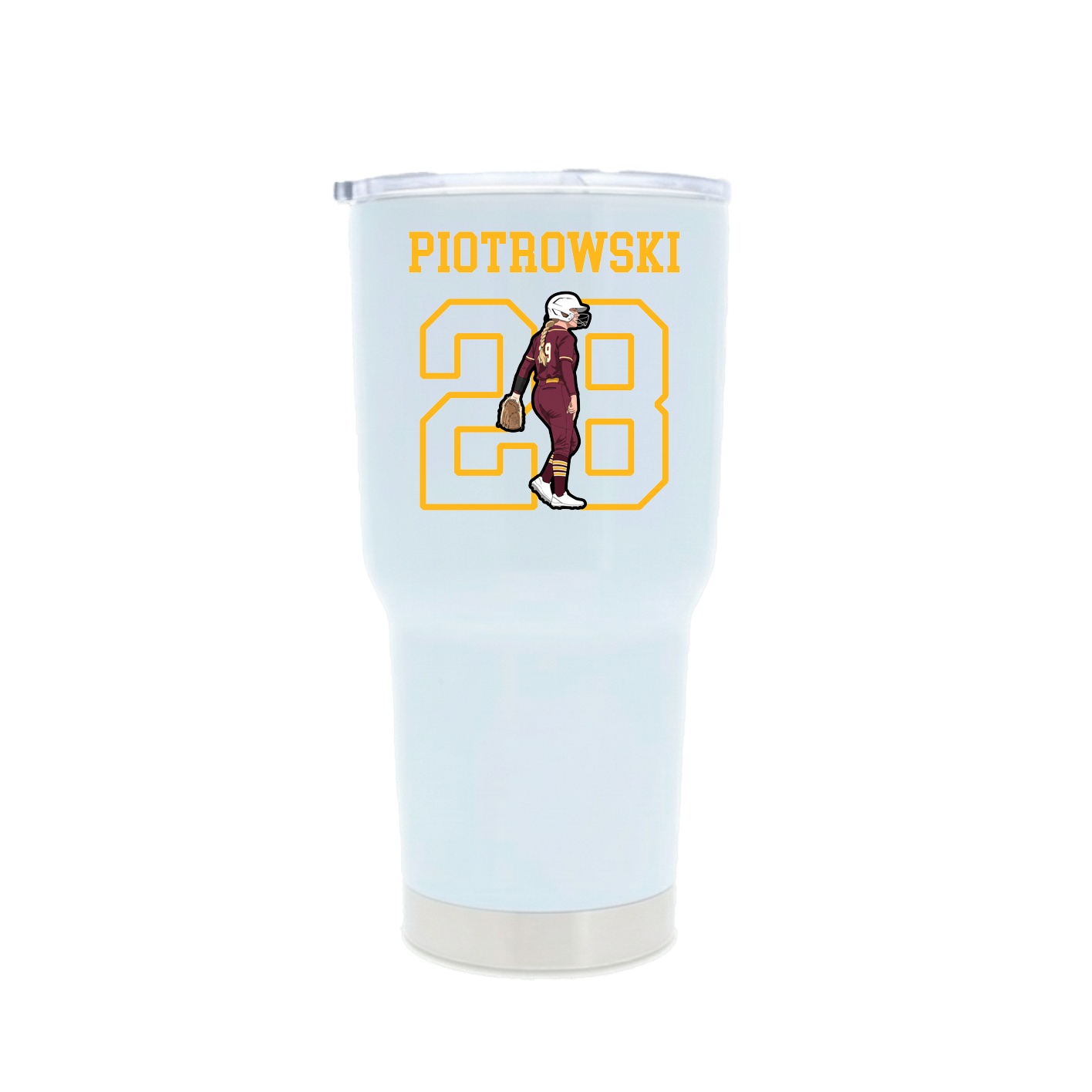 30oz Stainless Steel Tumbler — Shirsey in White