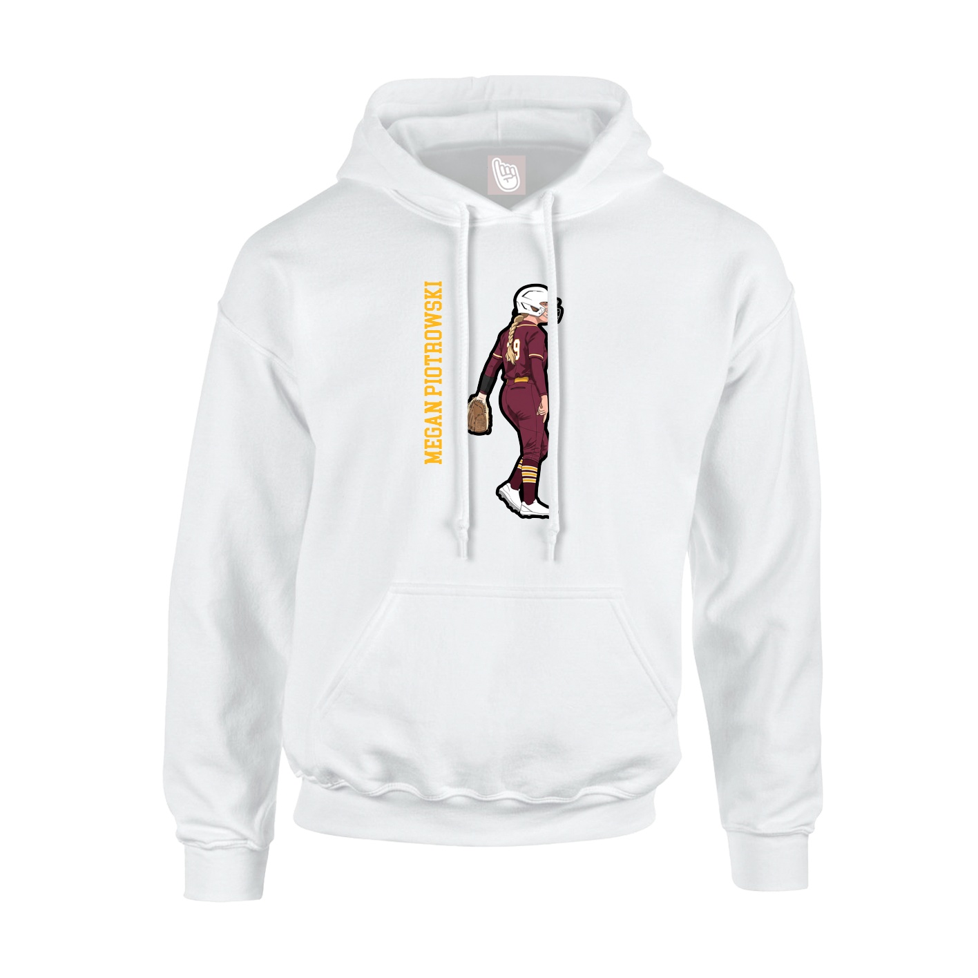 Hoodie — Name Vertical in White