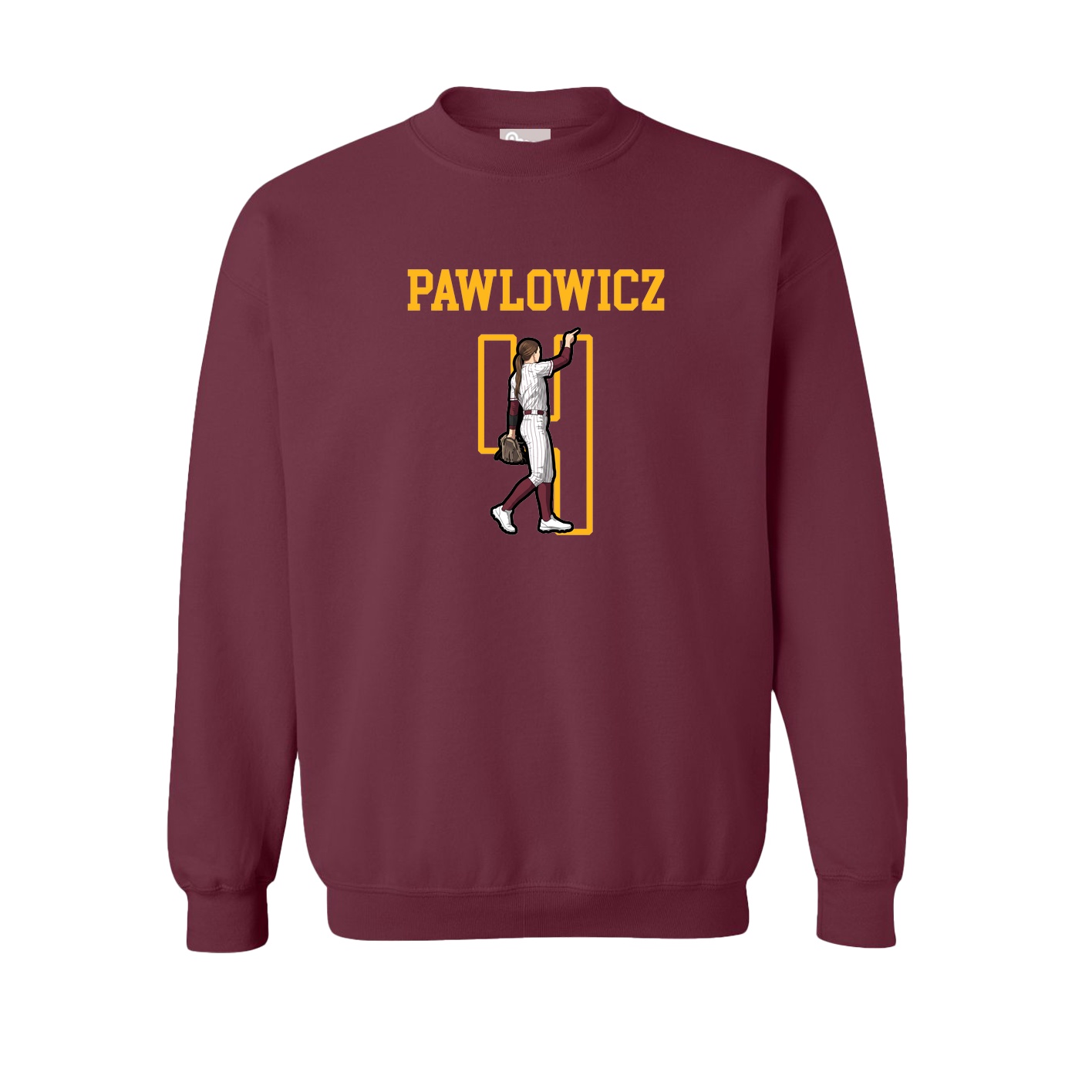 Fleece Crew — Shirsey in Maroon