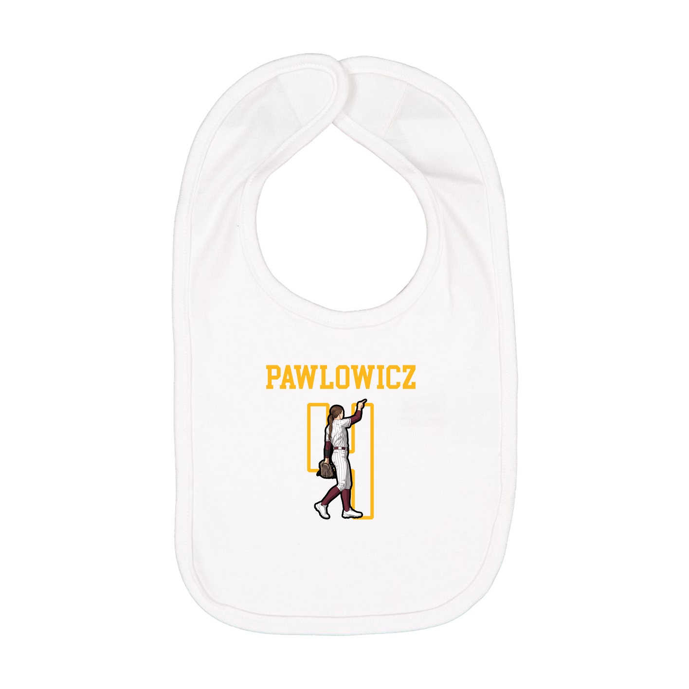 Infant Bib — Shirsey in White