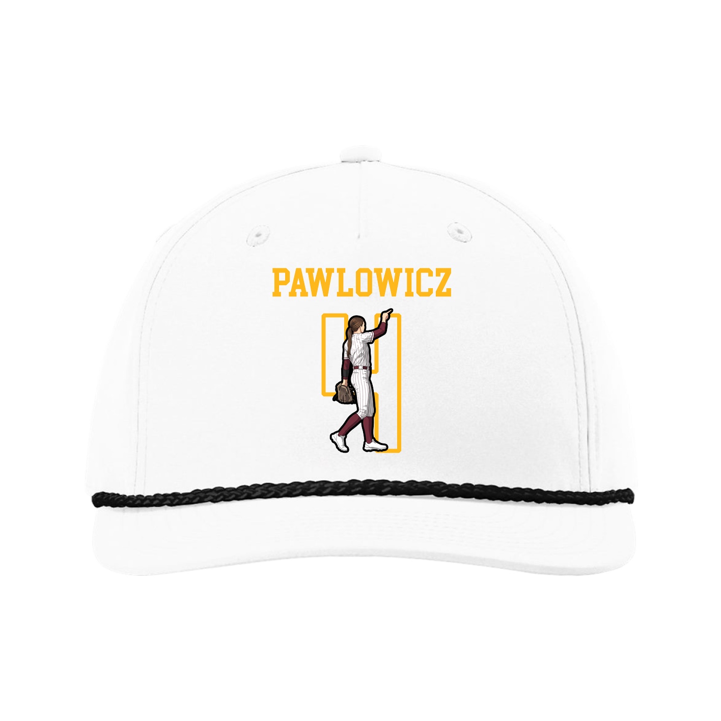 Five-Panel Classic Rope Cap — Shirsey in White