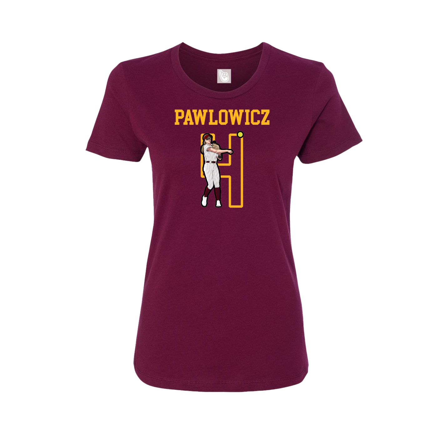 Fitted Women's Tee — Shirsey in Maroon