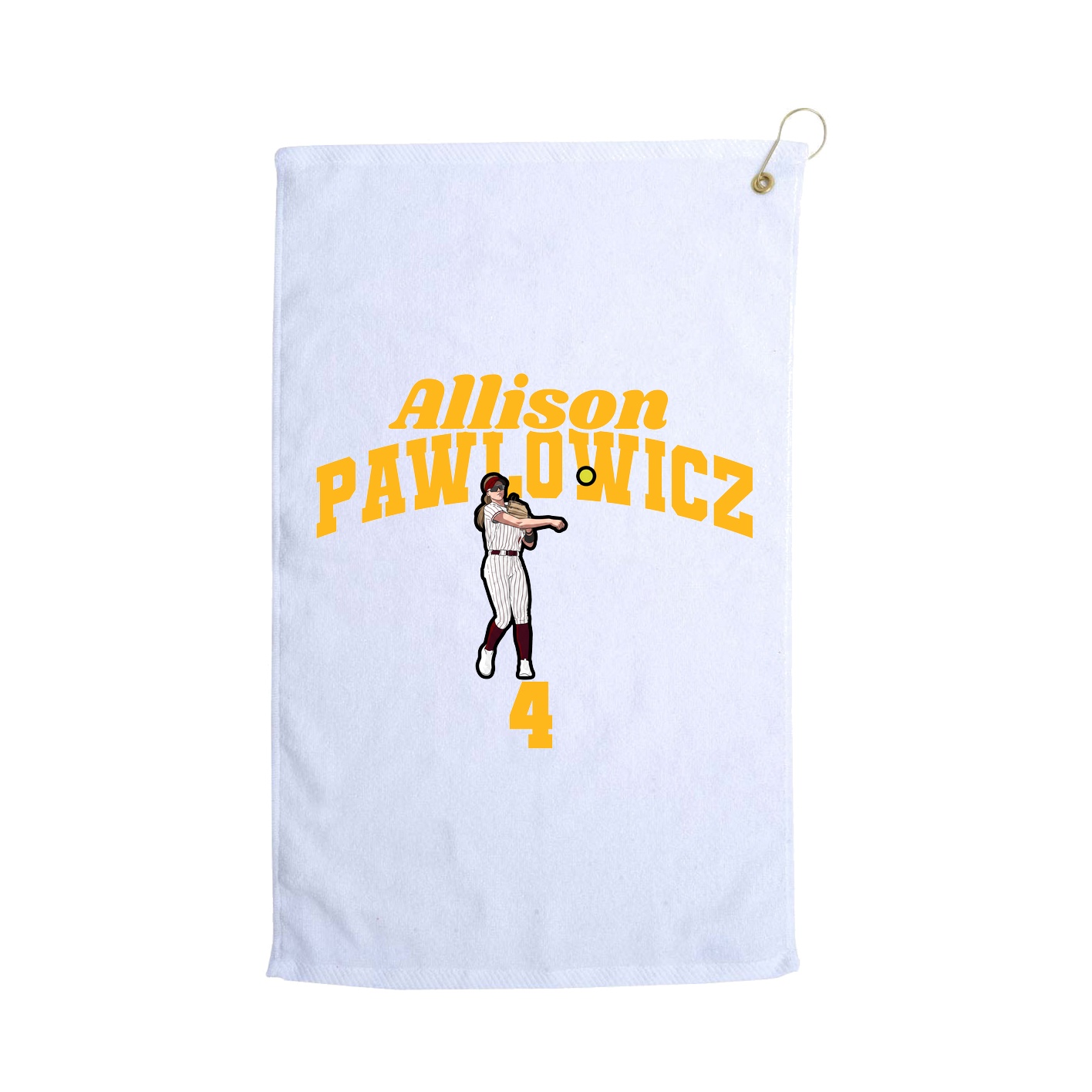 Golf Towel — Signature Arch in White