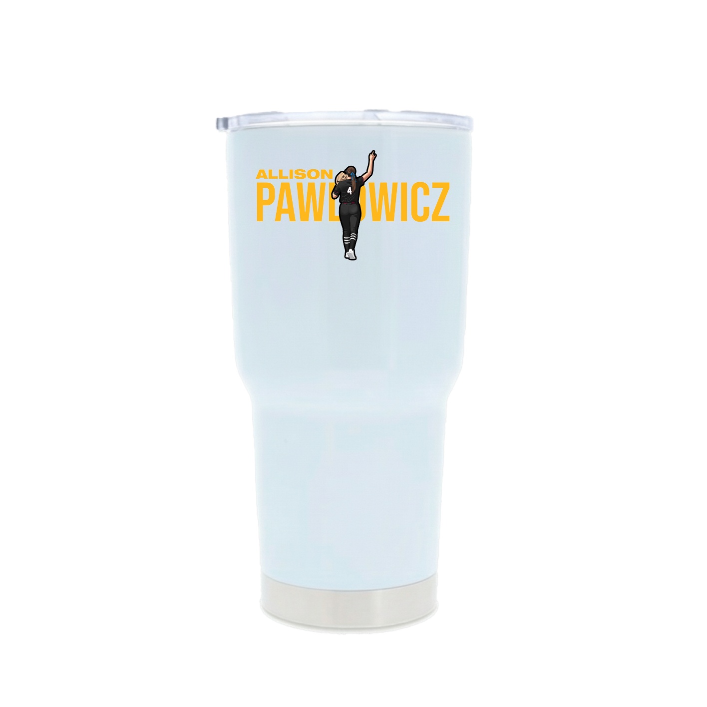 30oz Stainless Steel Tumbler — Player Name in White