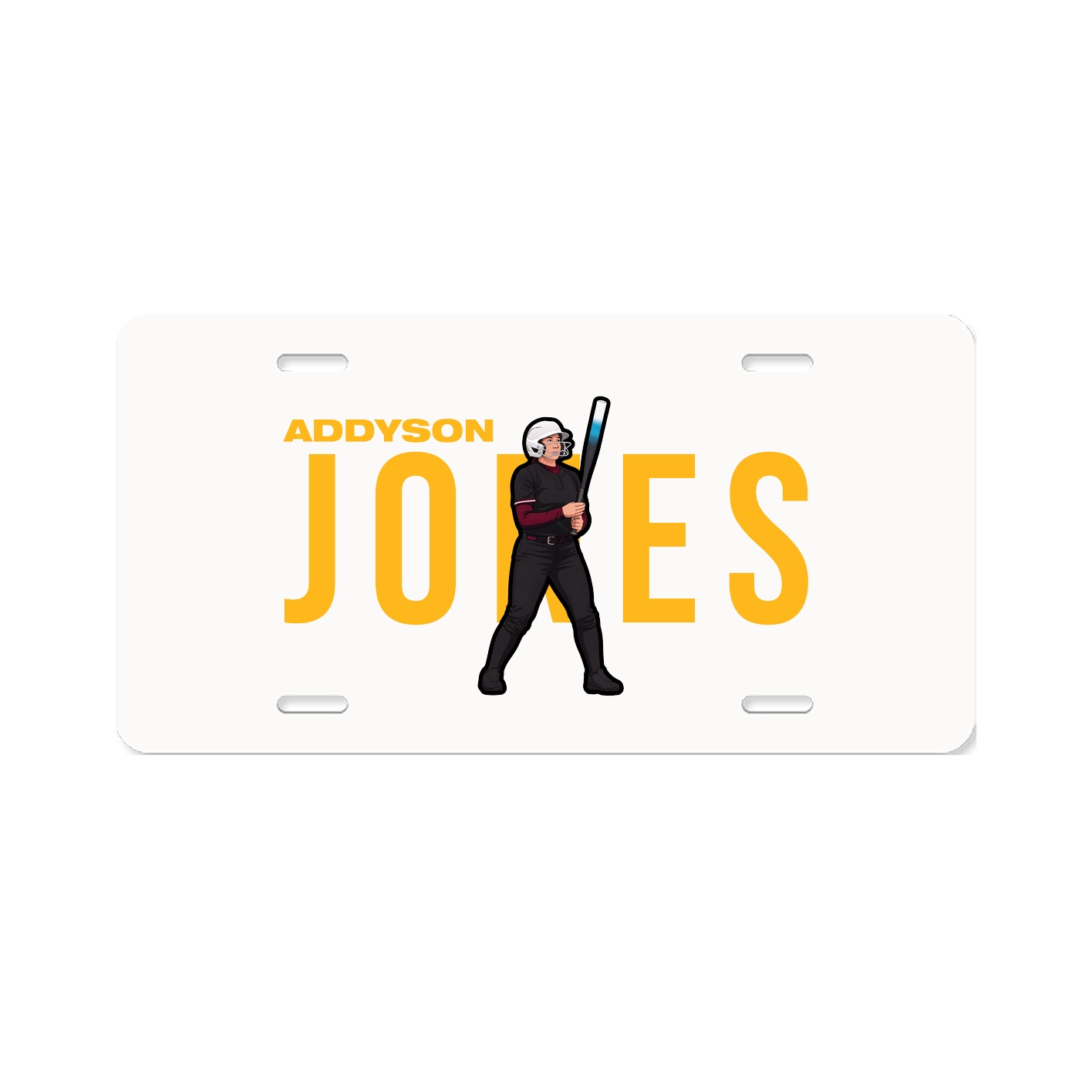 License Plate — Player Name in Classic