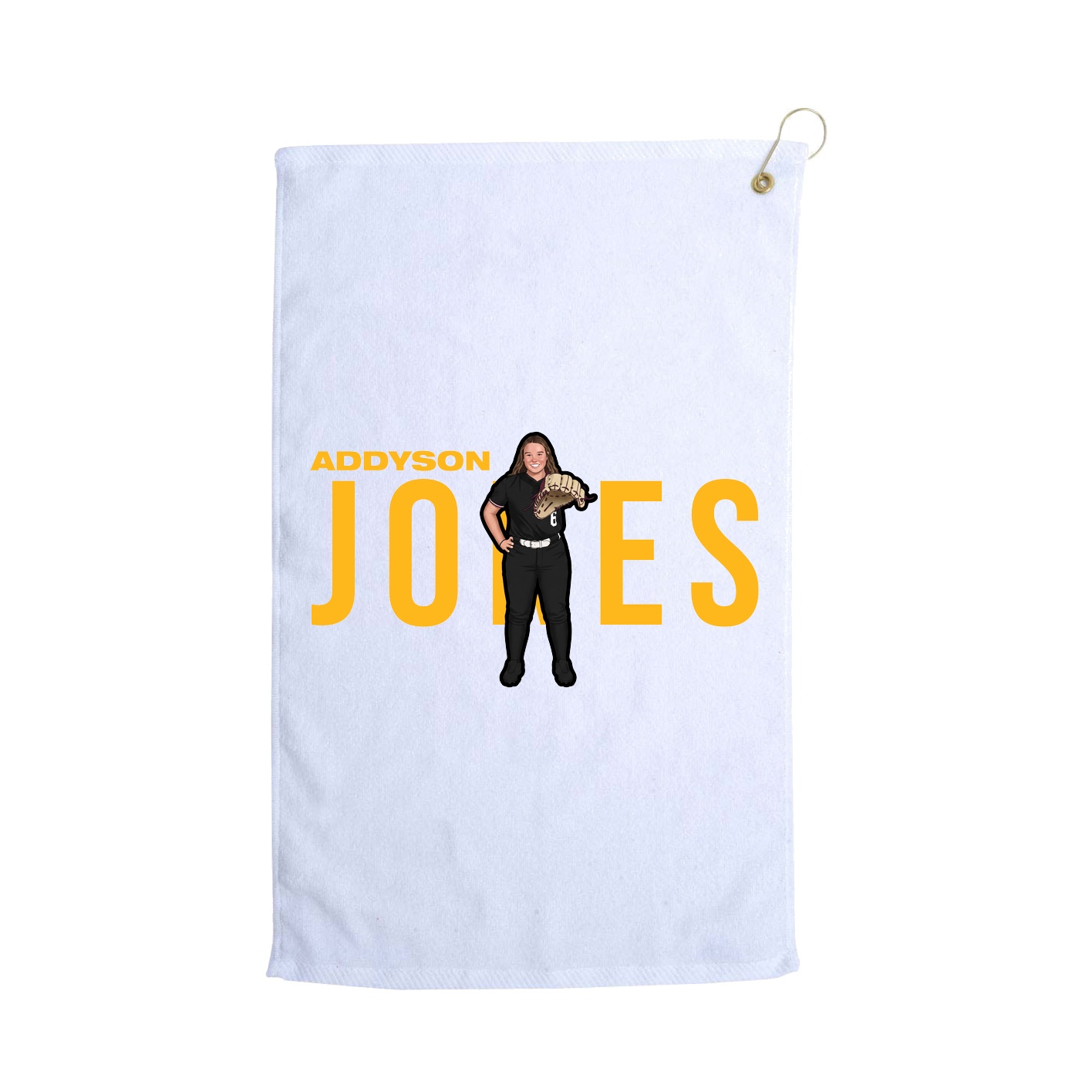 Golf Towel — Player Name in White