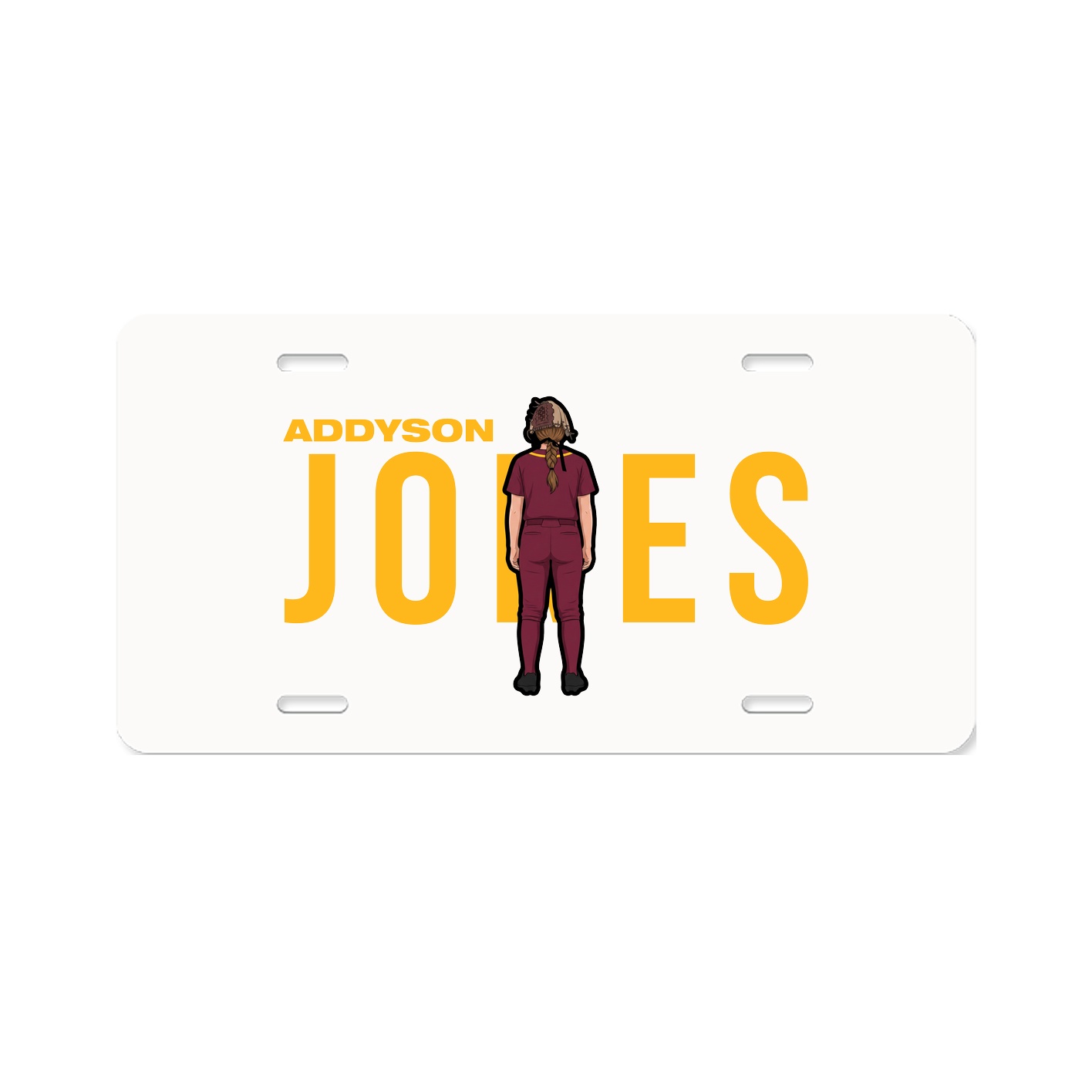 License Plate — Player Name in Classic