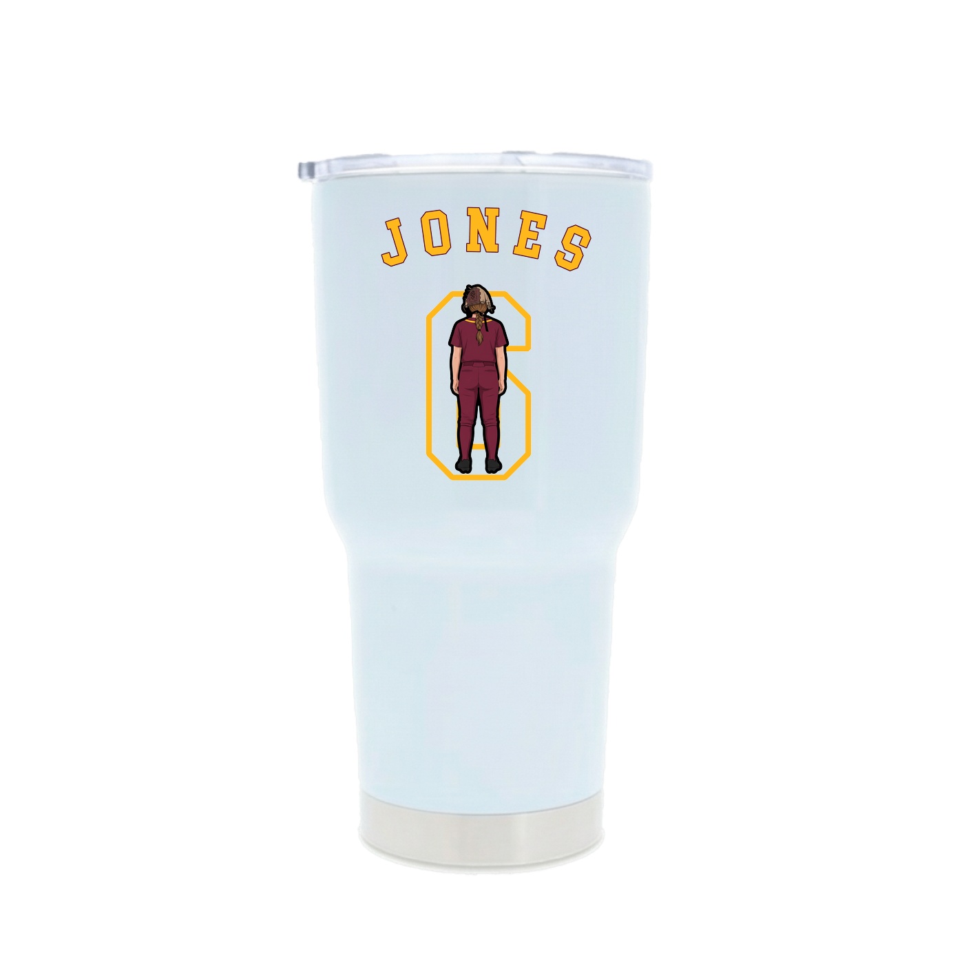 30oz Stainless Steel Tumbler — Shirsey Arch in White