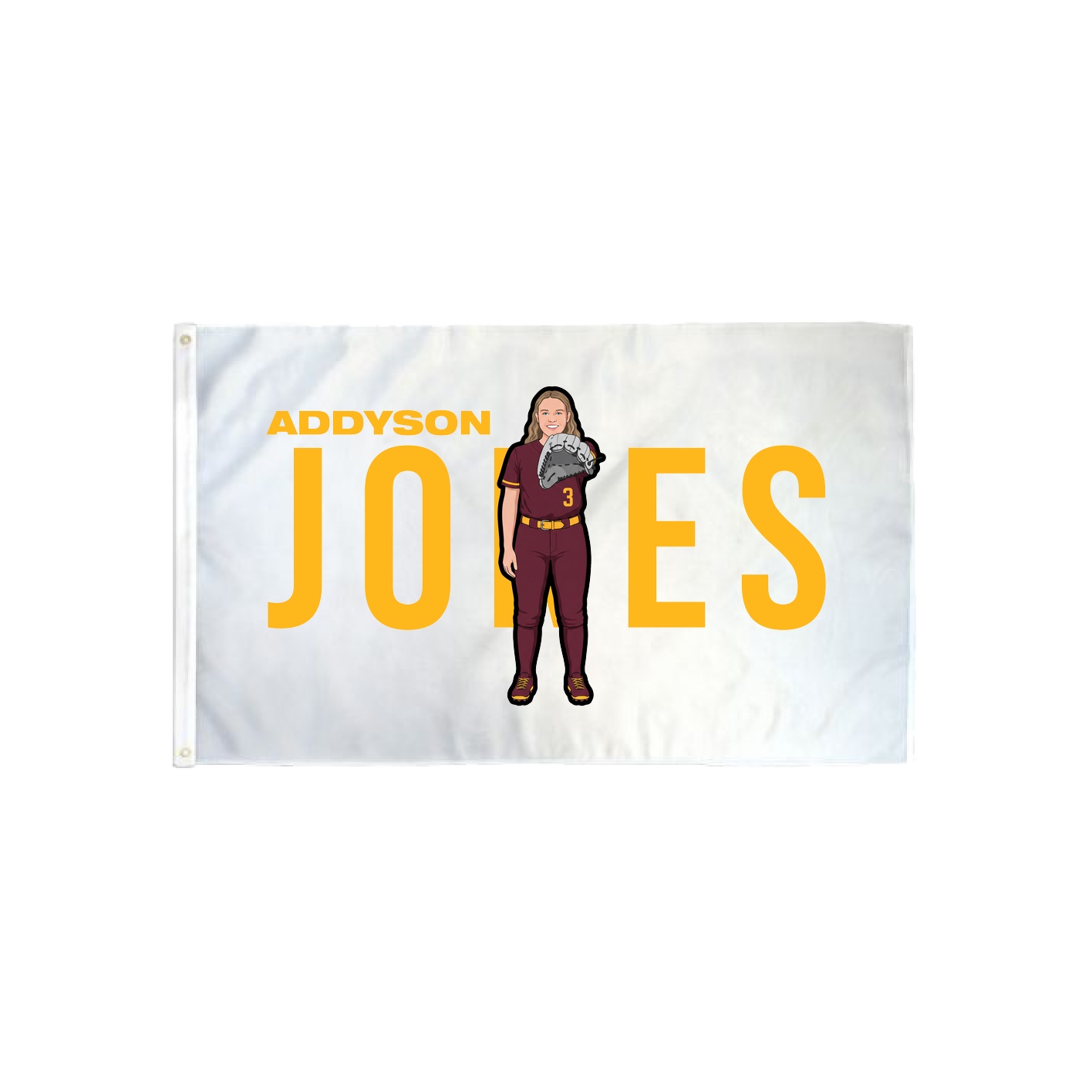 3x5 Flag — Player Name in Classic