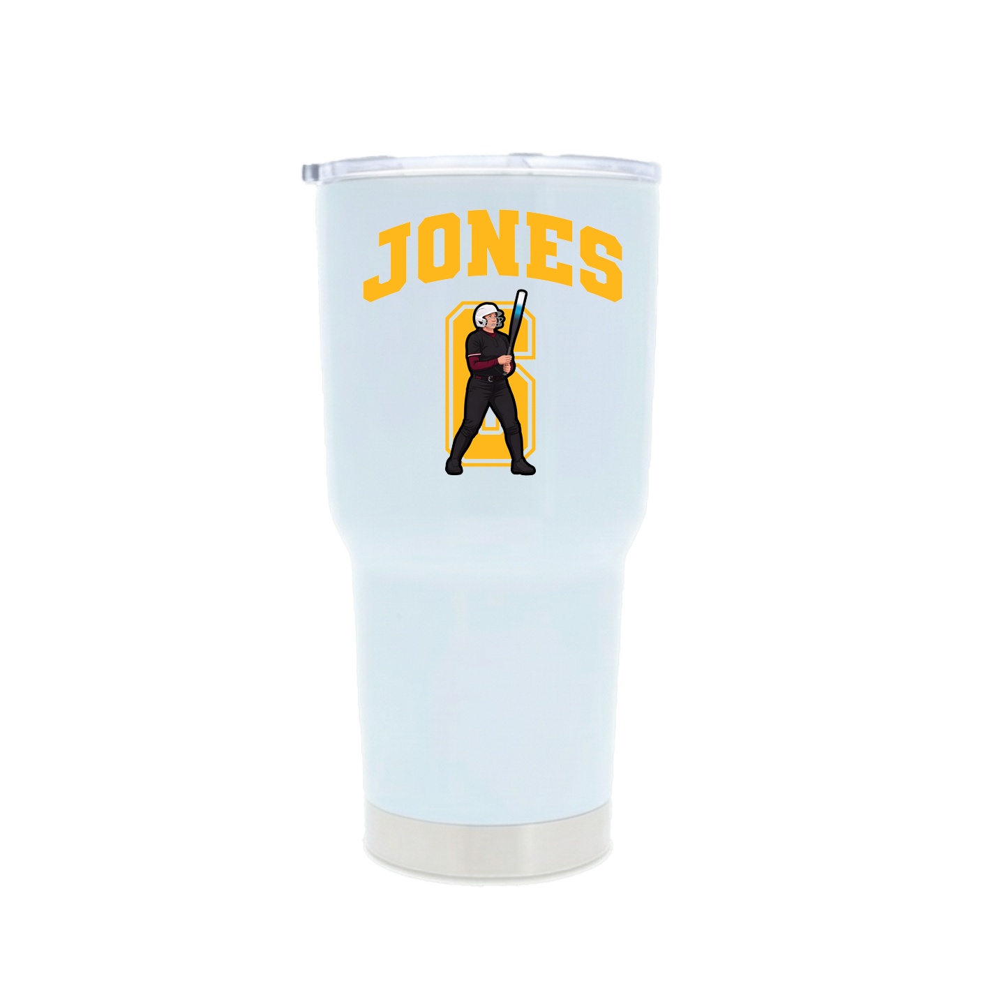 30oz Stainless Steel Tumbler — Number in White