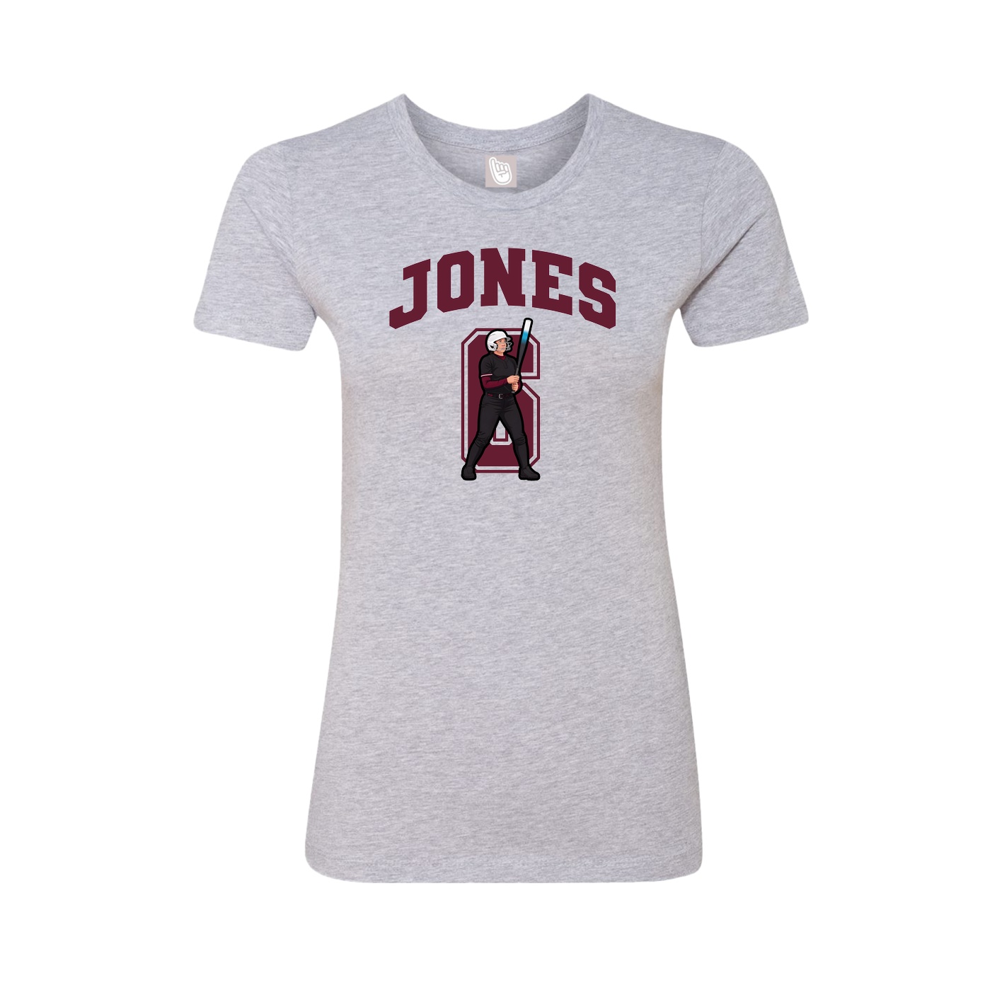 Womens Tee — Number in Grey