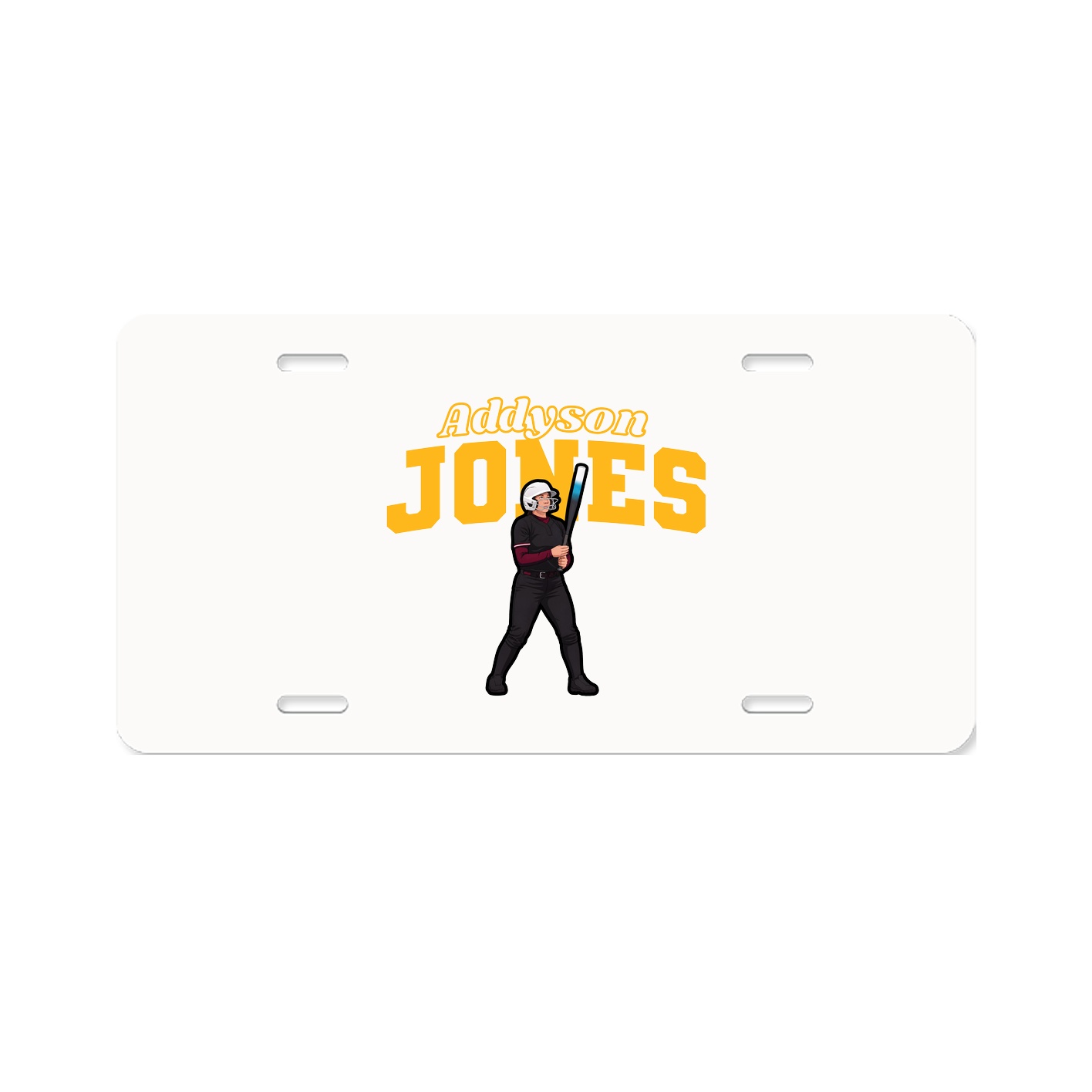 License Plate — Name Arch in Classic