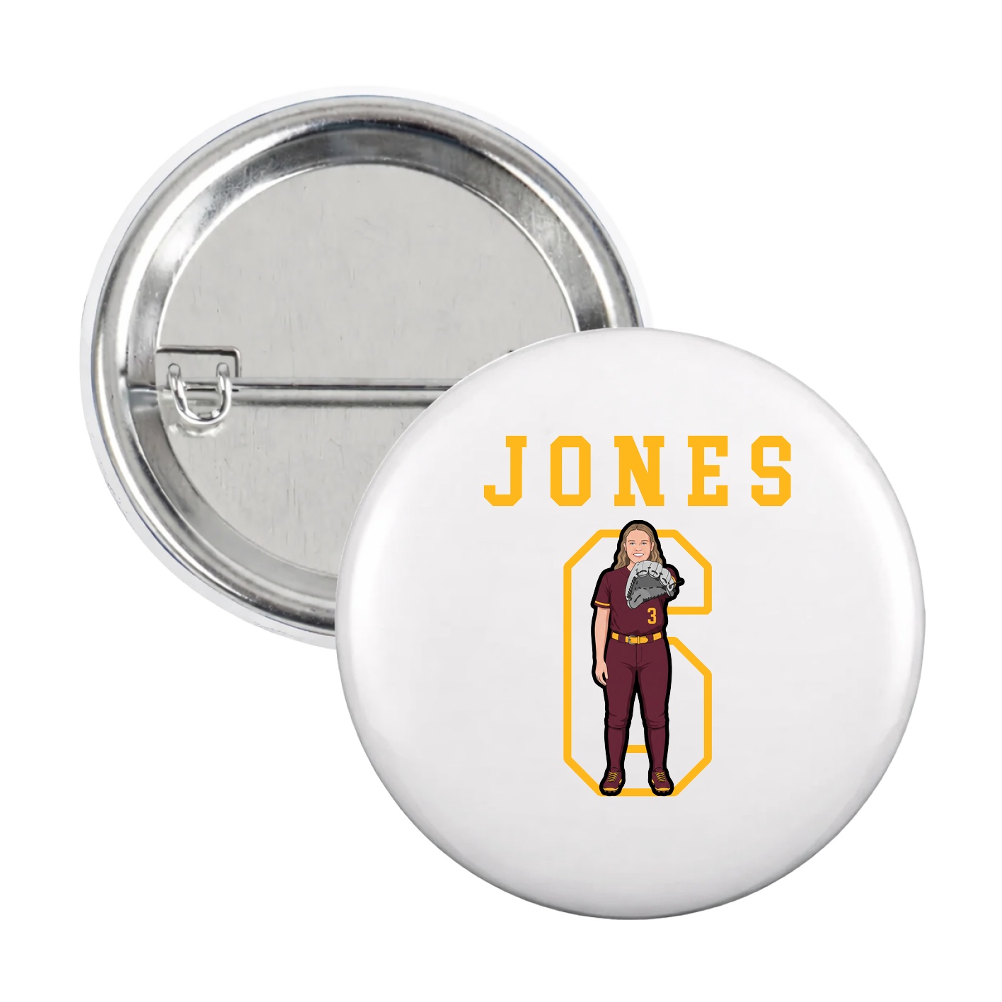 Game Day Button — Shirsey in White