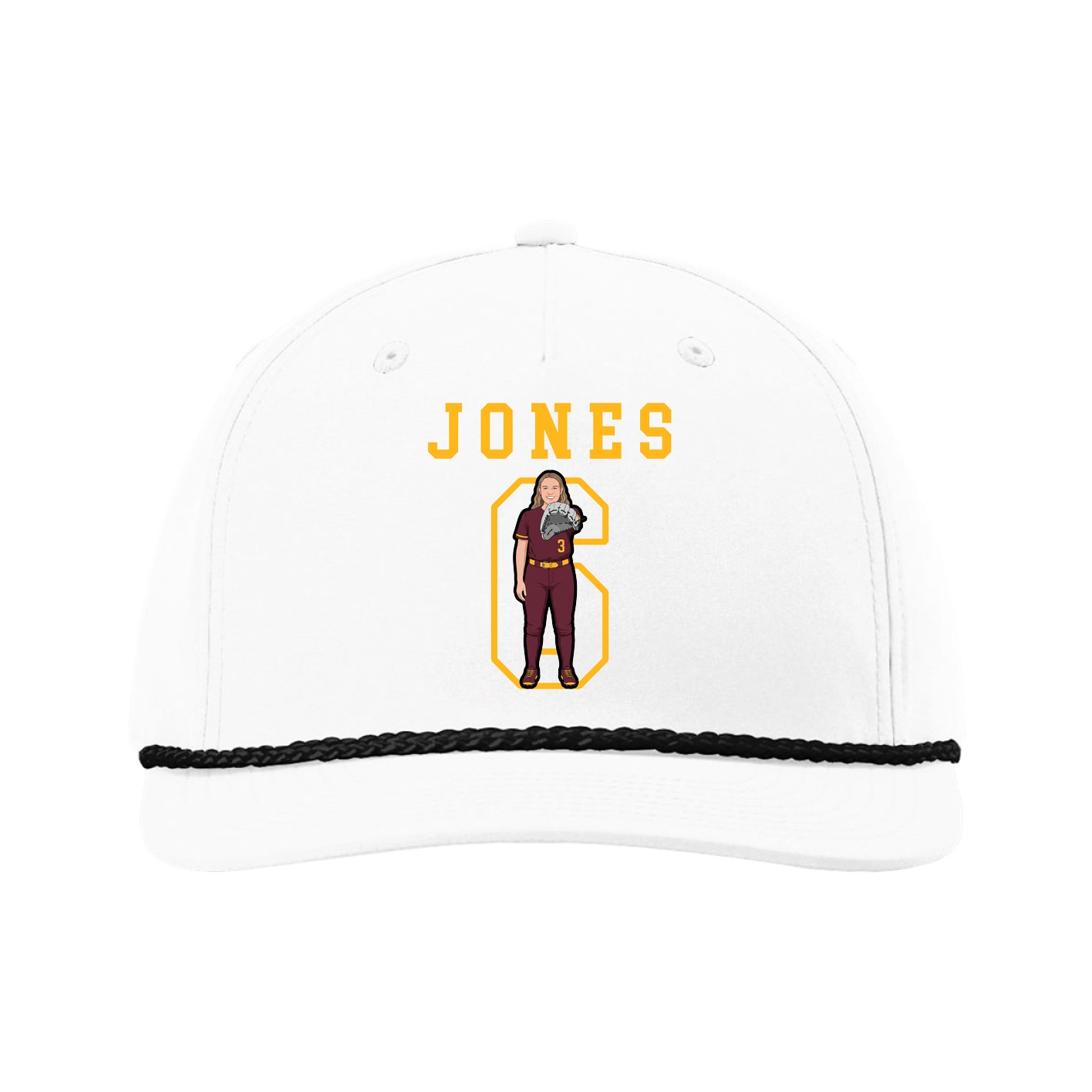 Five-Panel Classic Rope Cap — Shirsey in White
