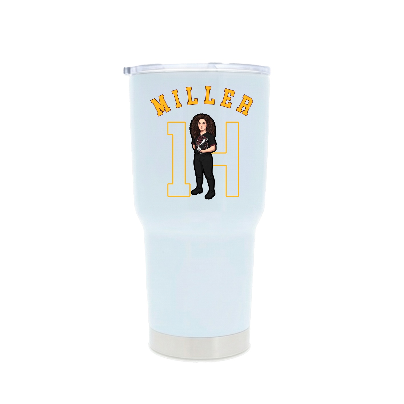30oz Stainless Steel Tumbler — Shirsey Arch in White