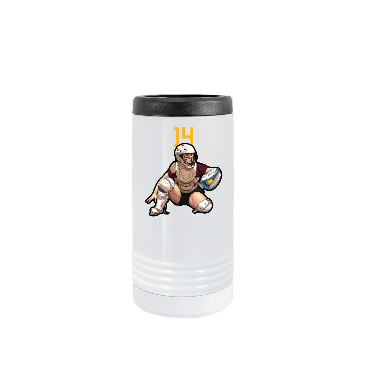 Slim Beverage Holder — Number Top in White
