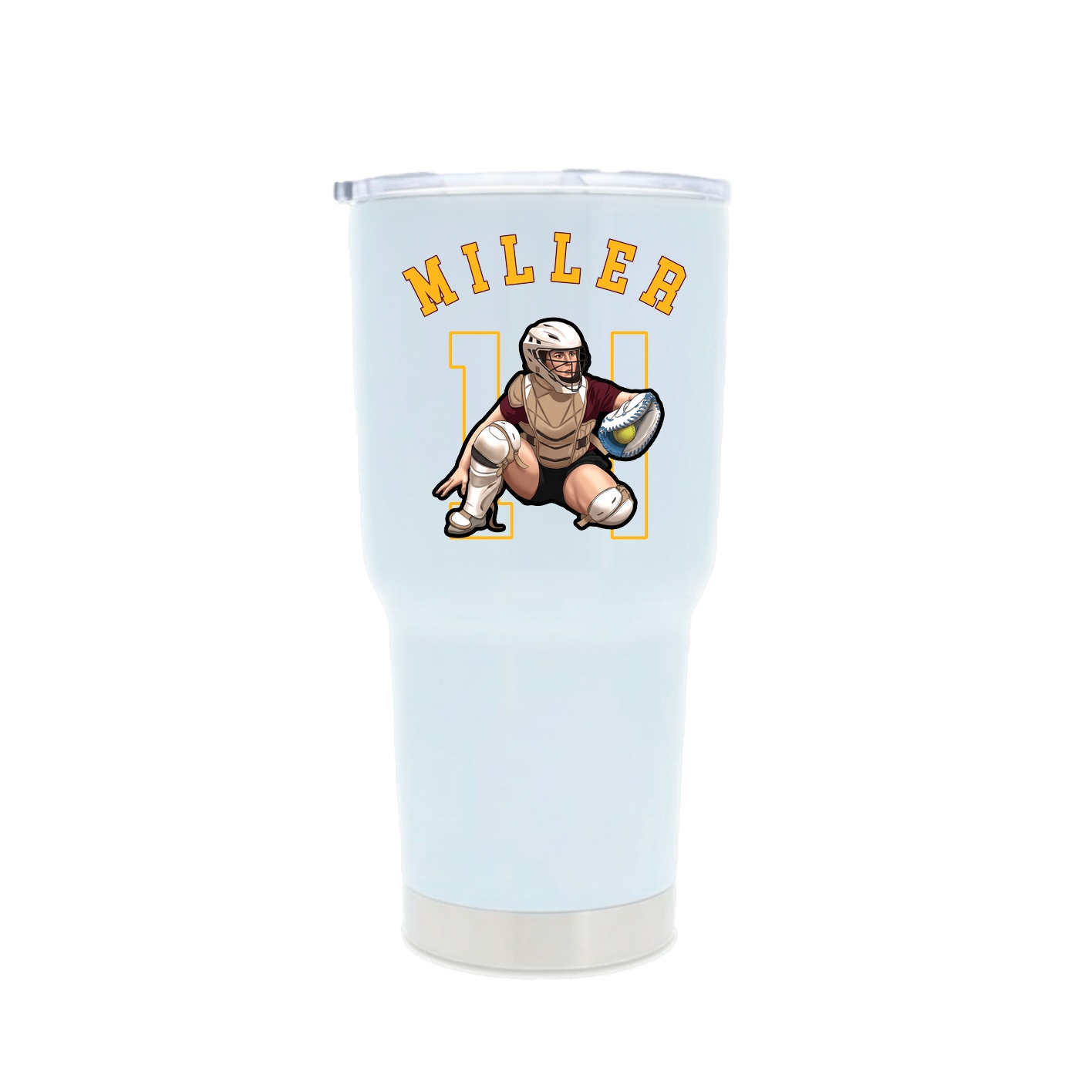 30oz Stainless Steel Tumbler — Shirsey Arch in White
