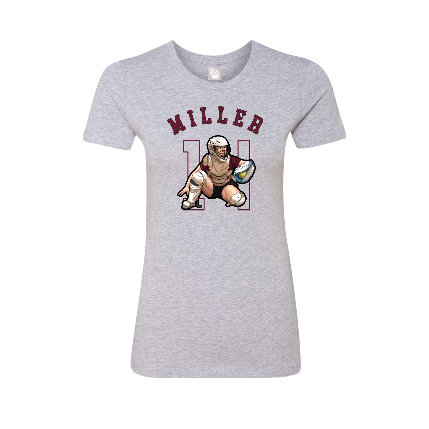 Fitted Women's Tee — Shirsey Arch in Grey