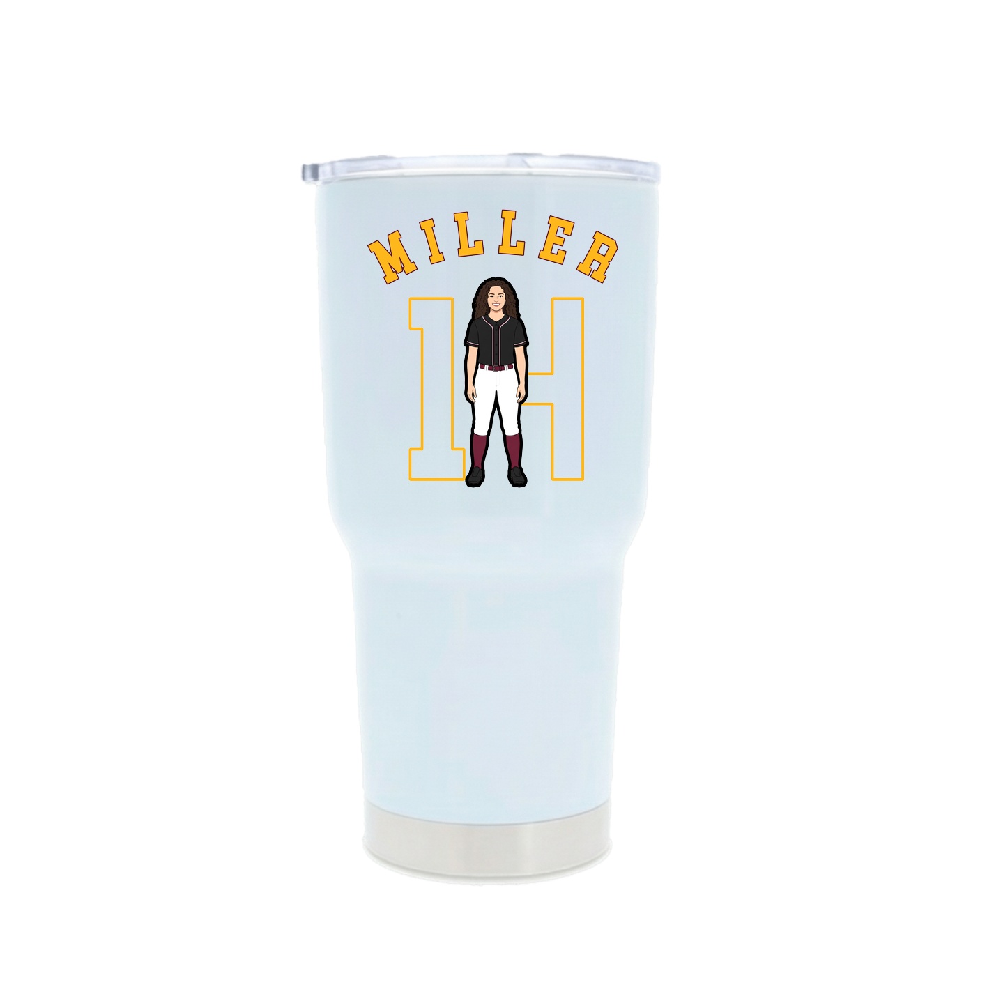 30oz Stainless Steel Tumbler — Shirsey Arch in White