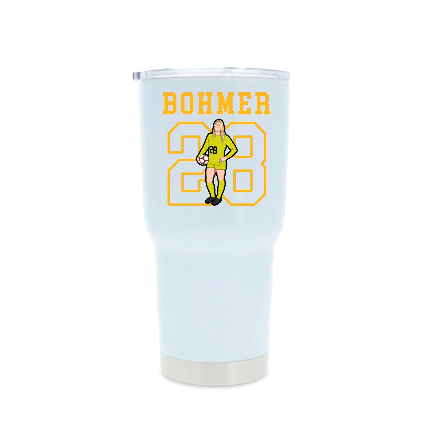 30oz Stainless Steel Tumbler — Shirsey in White