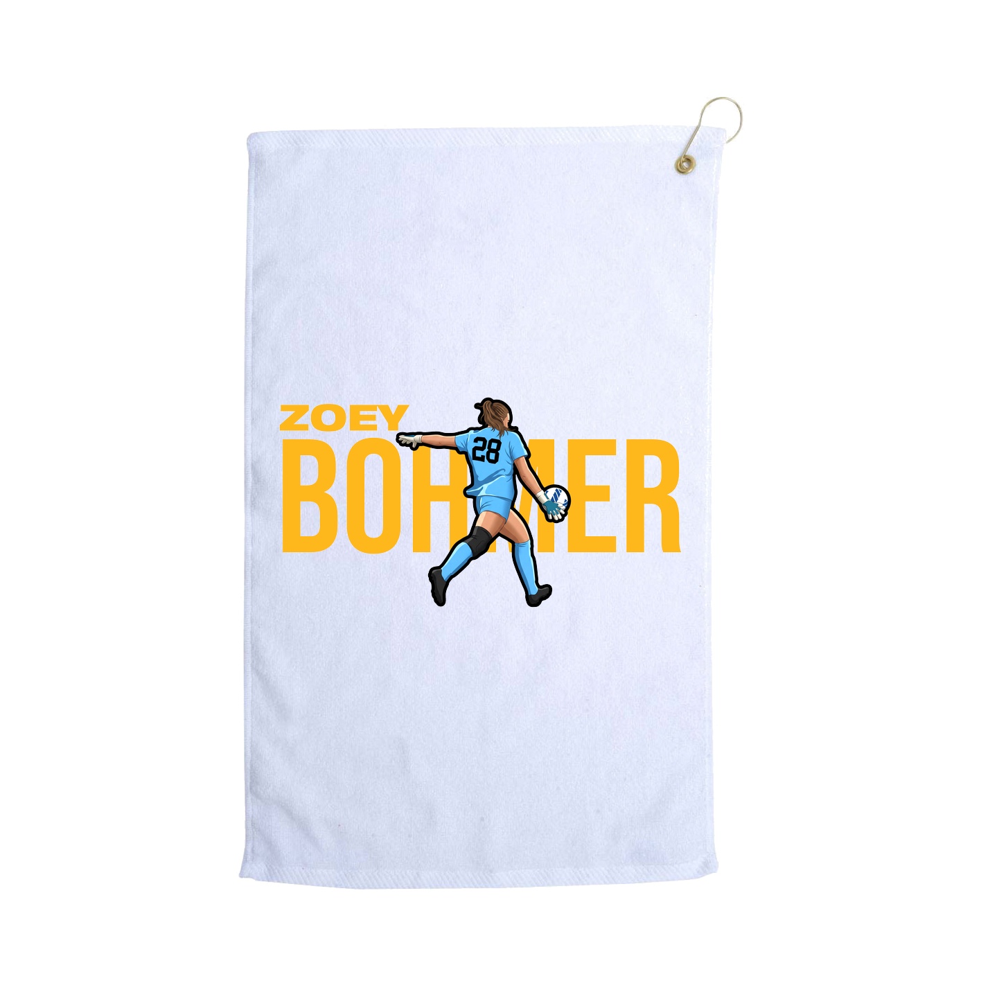 Golf Towel — Player Name in White