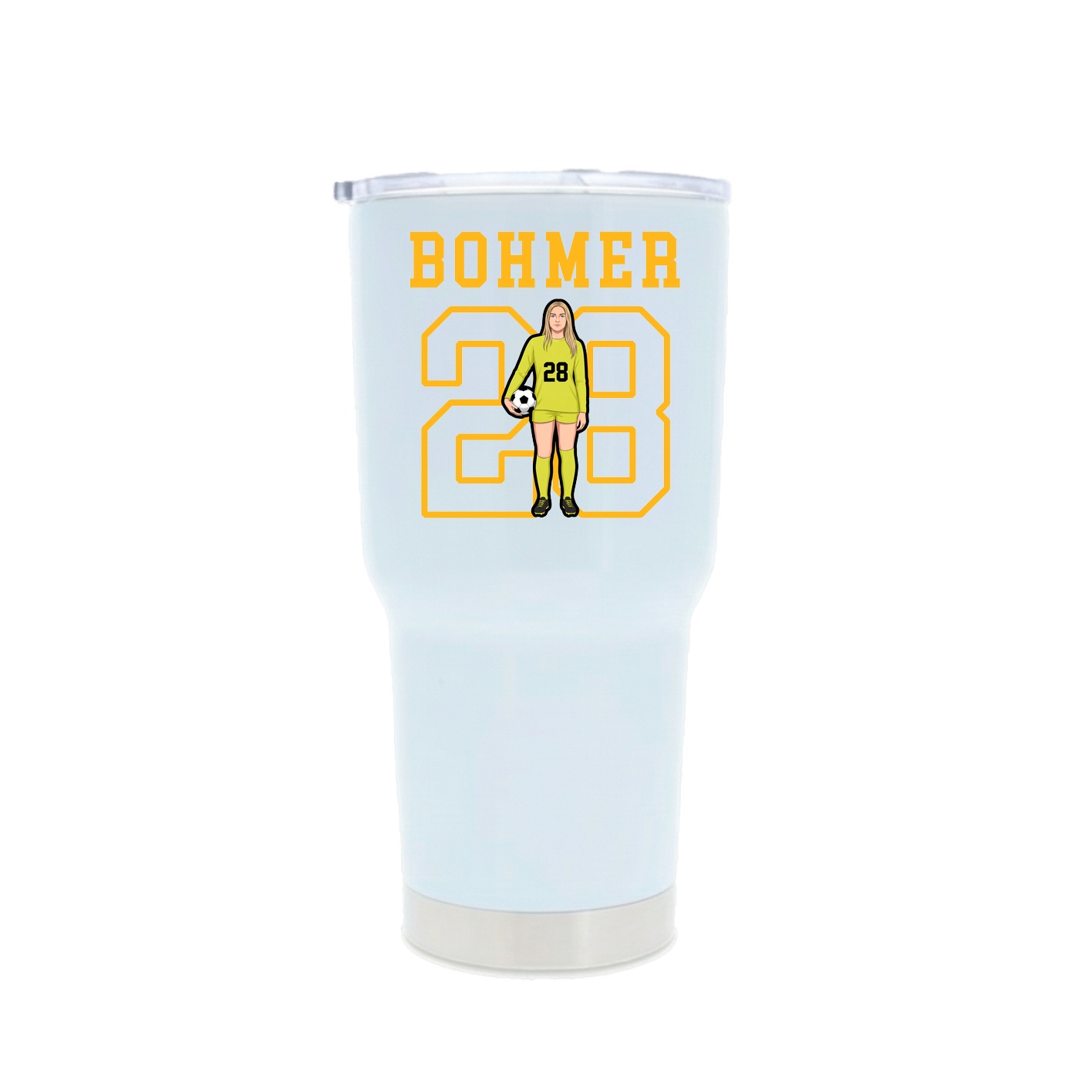 30oz Stainless Steel Tumbler — Shirsey in White