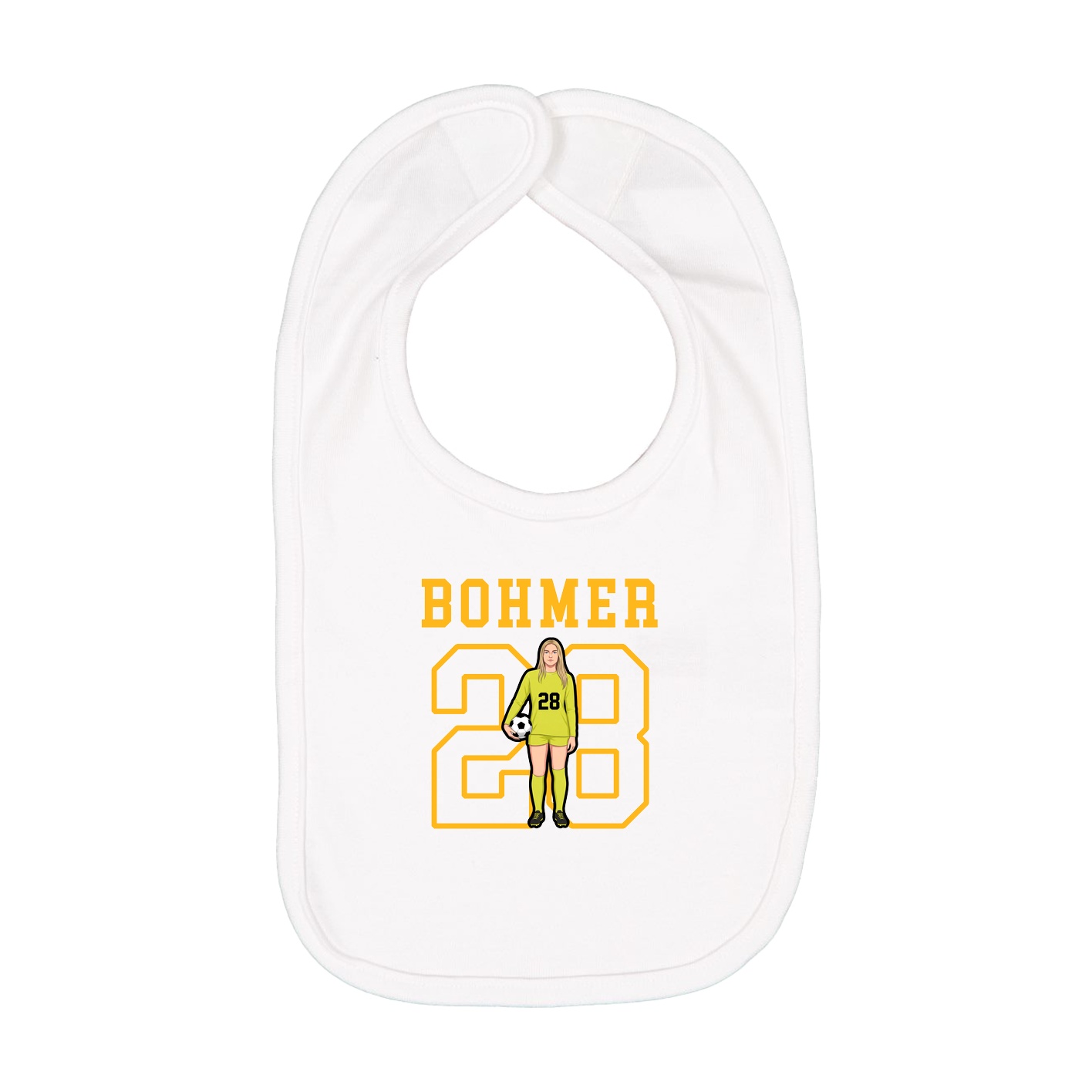 Infant Bib — Shirsey in White