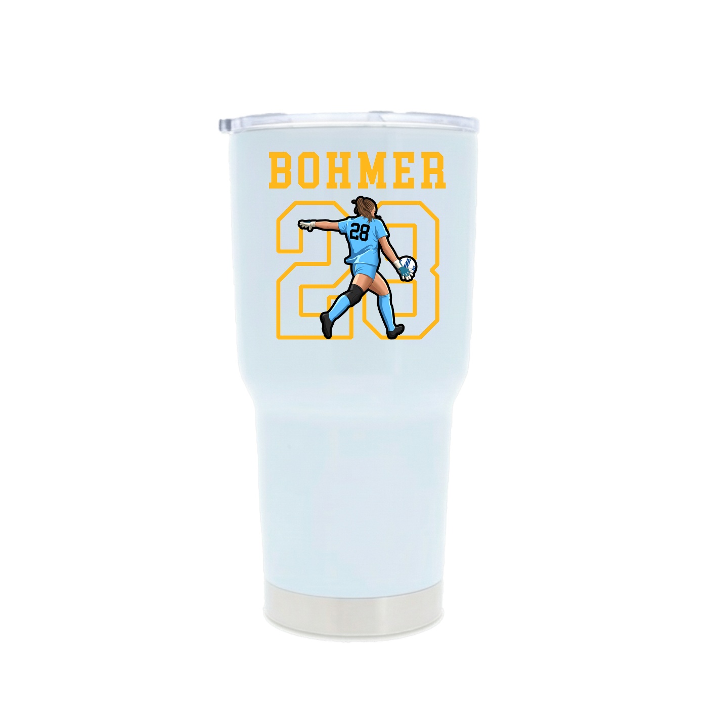 30oz Stainless Steel Tumbler — Shirsey in White