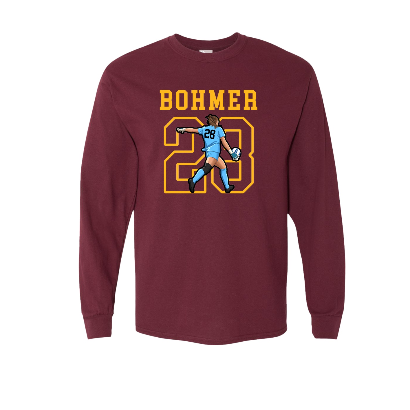 Long Sleeve Tee — Shirsey in Maroon