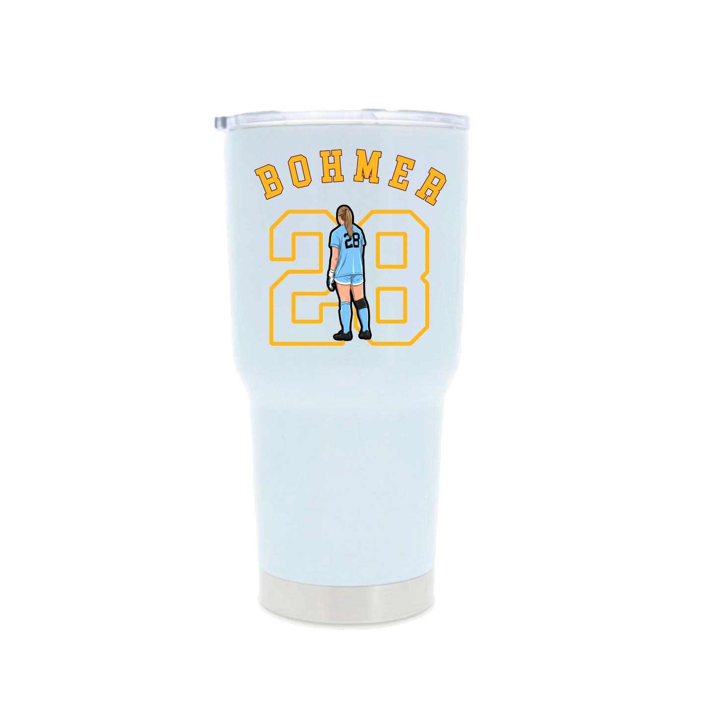 30oz Stainless Steel Tumbler — Shirsey Arch in White