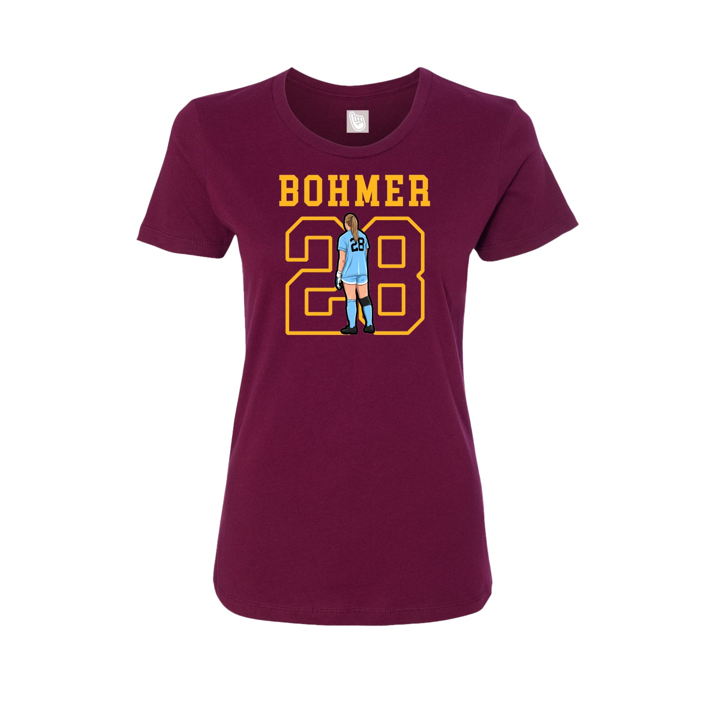 Fitted Women's Tee — Shirsey in Maroon