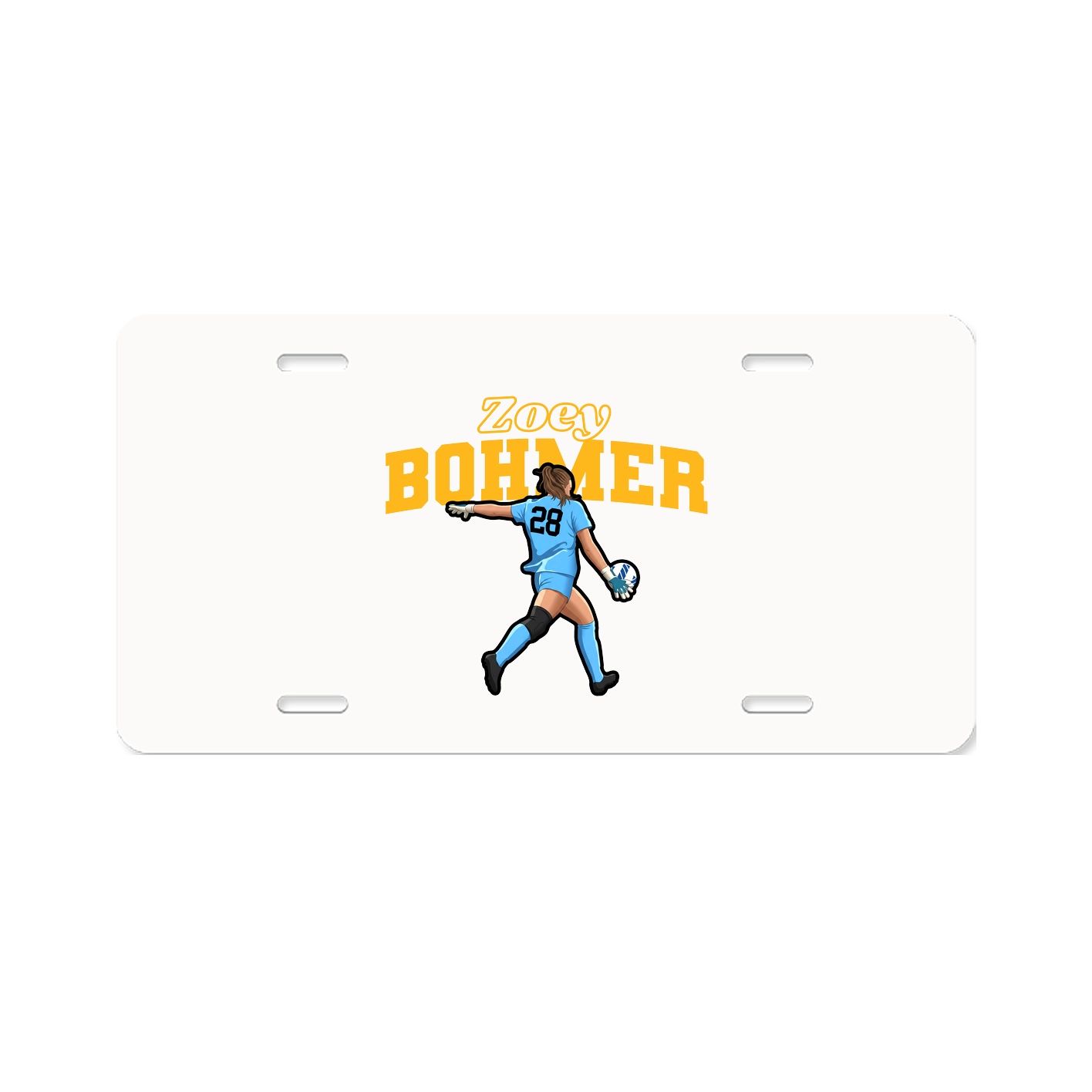 License Plate — Name Arch in Classic