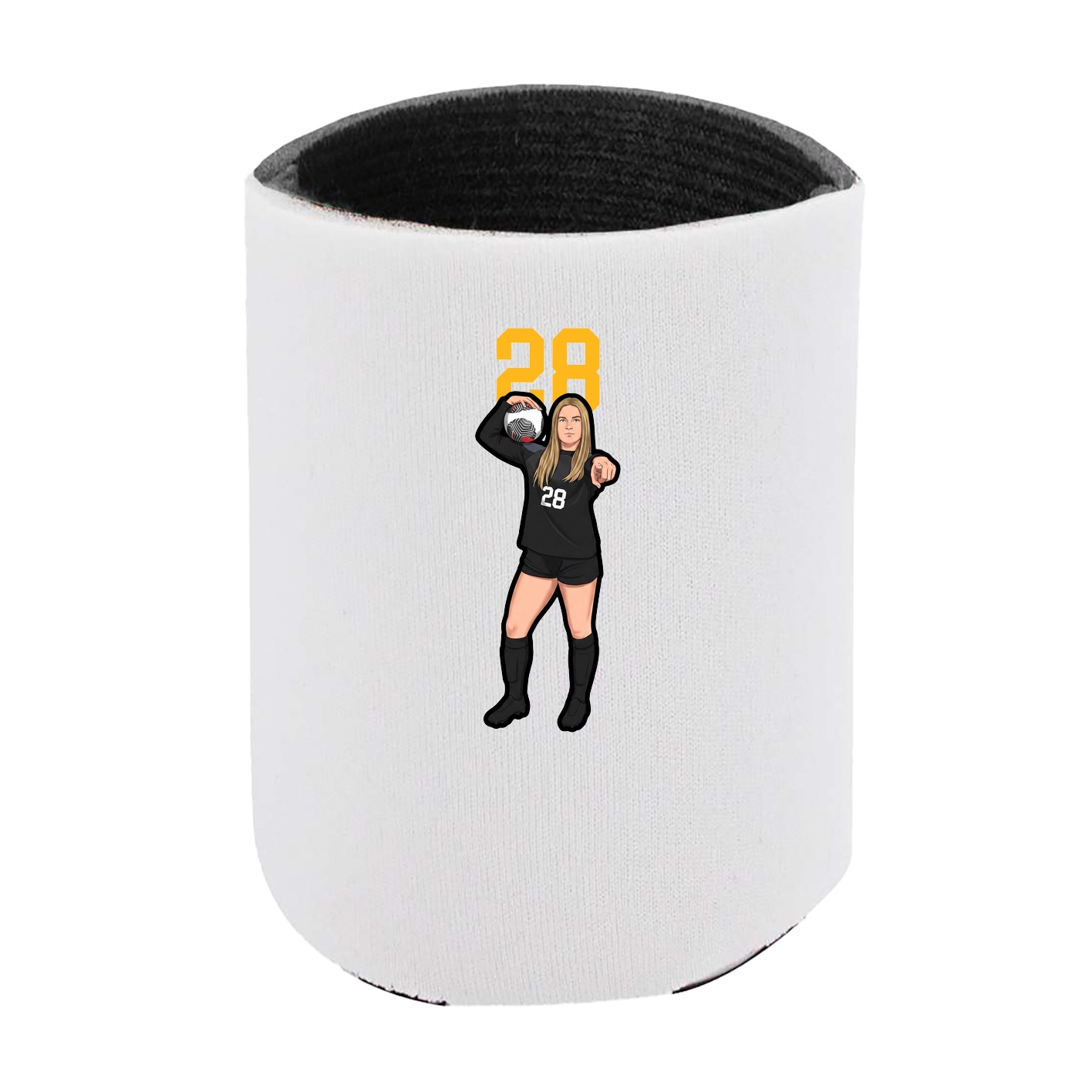 Can Holder — Number Top in White