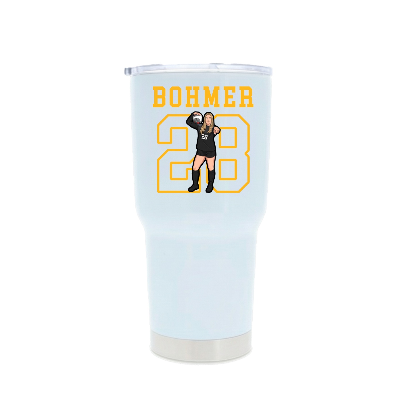 30oz Stainless Steel Tumbler — Shirsey in White