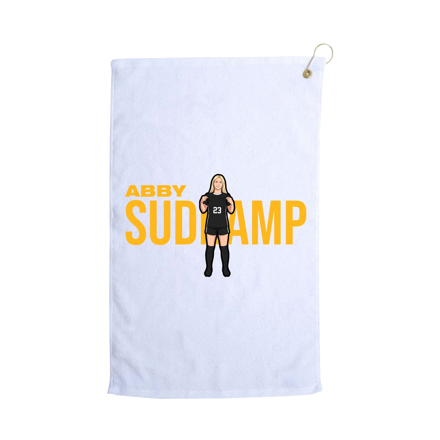 Golf Towel — Player Name in White